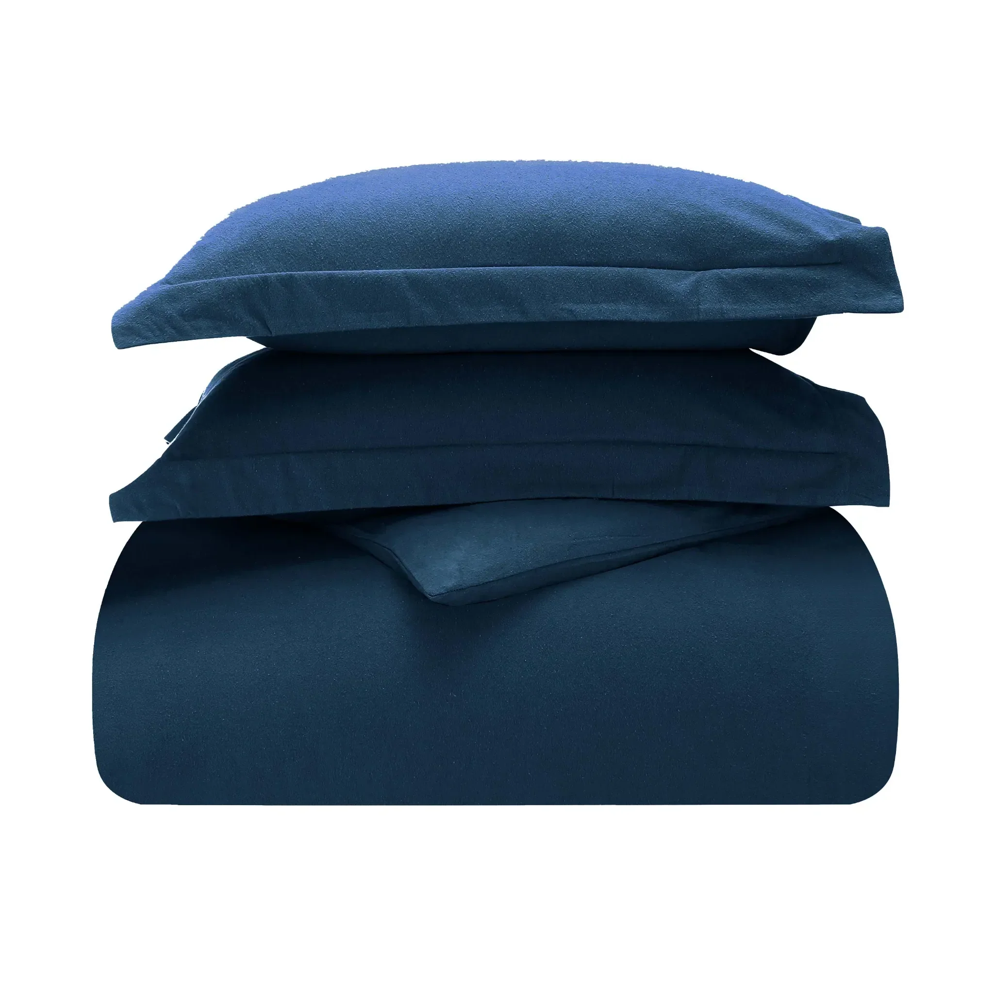 Flannel Cotton Modern Solid Fuzzy Duvet Cover Set With Pillow Shams - Image 64