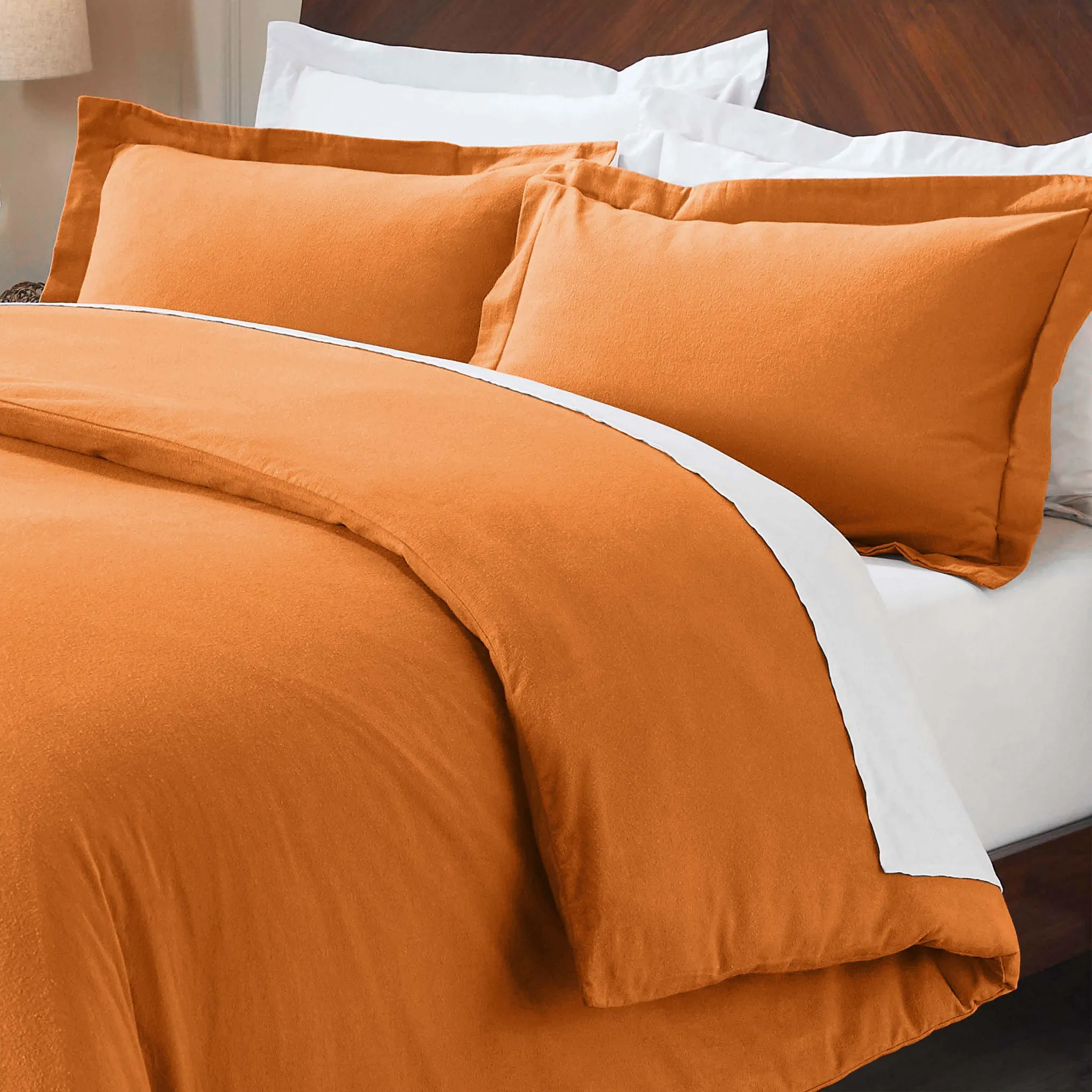 Flannel Cotton Modern Solid Fuzzy Duvet Cover Set With Pillow Shams - Image 72