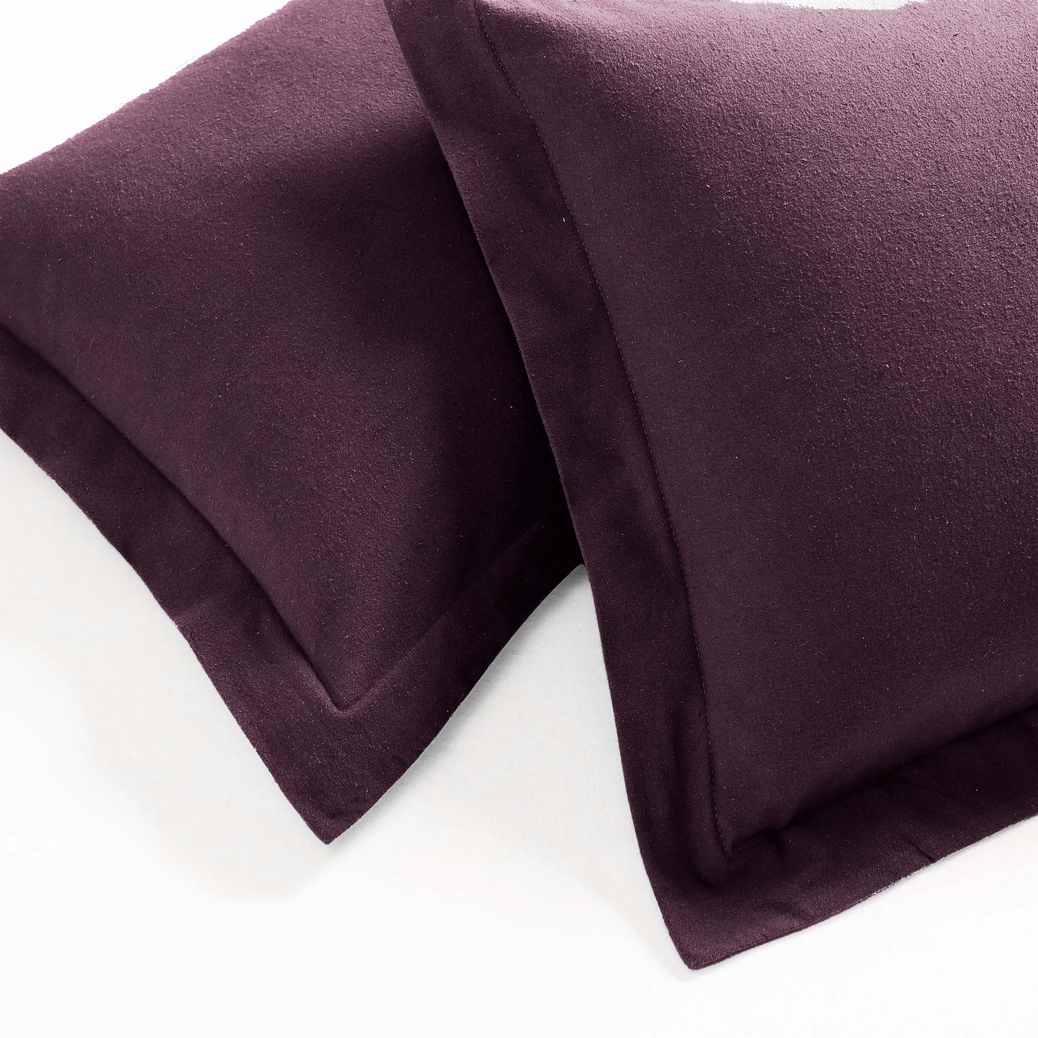 Flannel Cotton Modern Solid Fuzzy Duvet Cover Set With Pillow Shams - Image 85