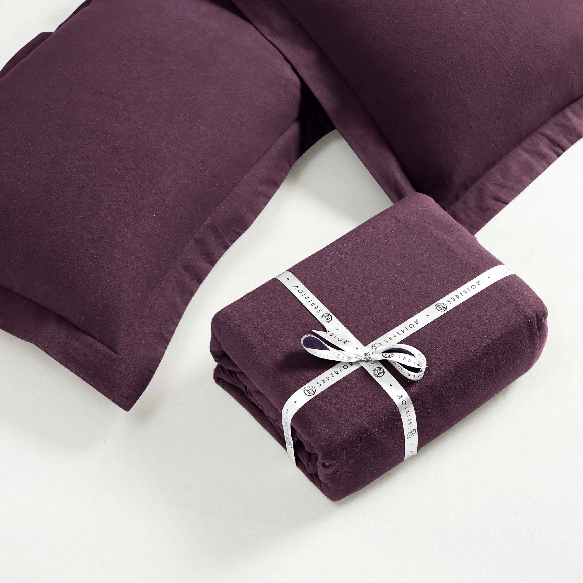 Flannel Cotton Modern Solid Fuzzy Duvet Cover Set With Pillow Shams - Image 86