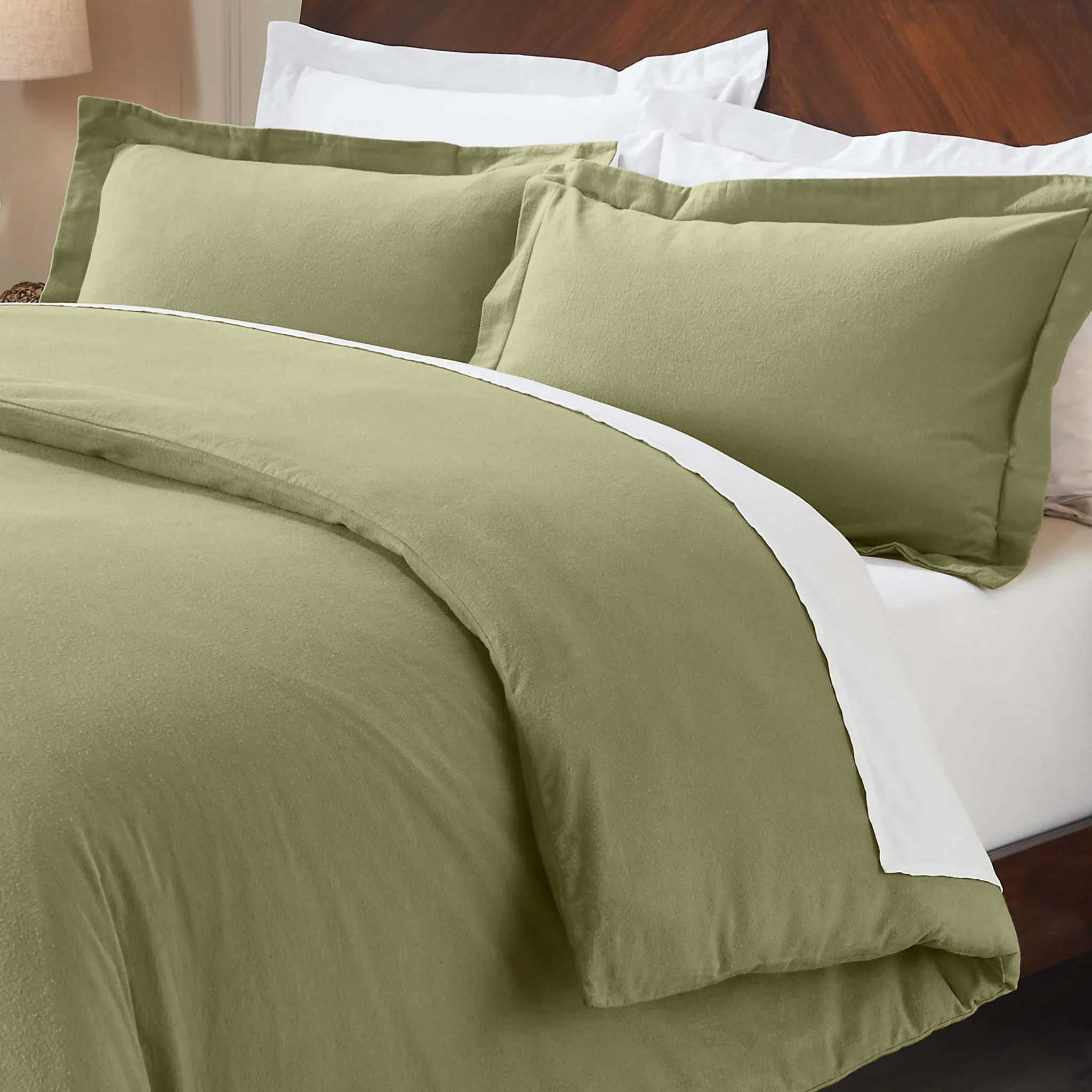 Flannel Cotton Modern Solid Fuzzy Duvet Cover Set With Pillow Shams - Image 89