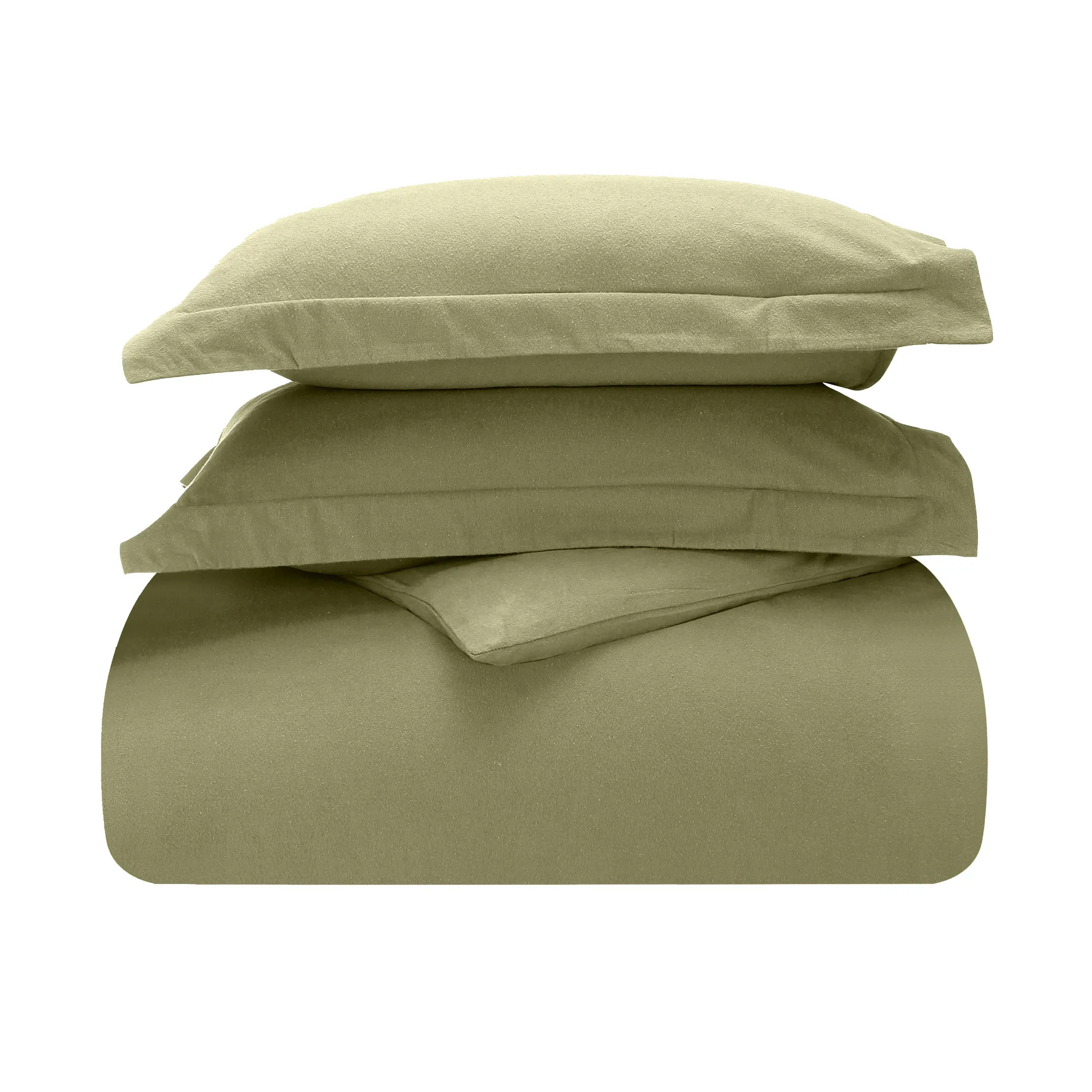 Flannel Cotton Modern Solid Fuzzy Duvet Cover Set With Pillow Shams - Image 90