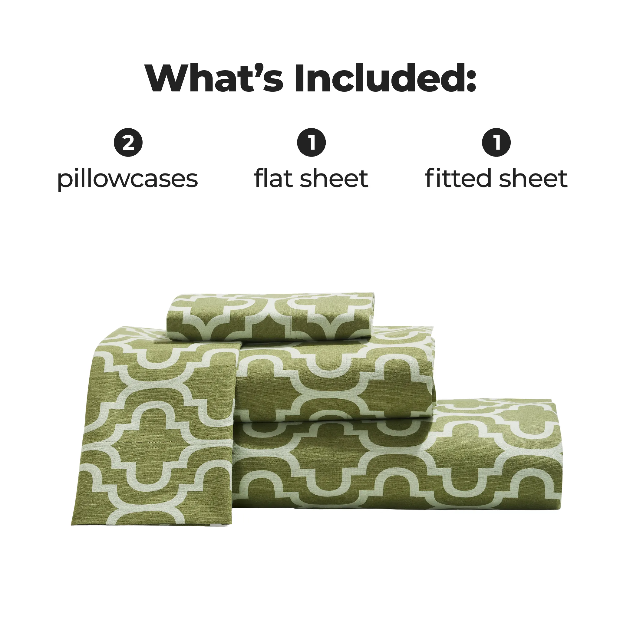 100% Cotton Flannel Trellis Deep Pocket Bed Sheet Set - Image 17