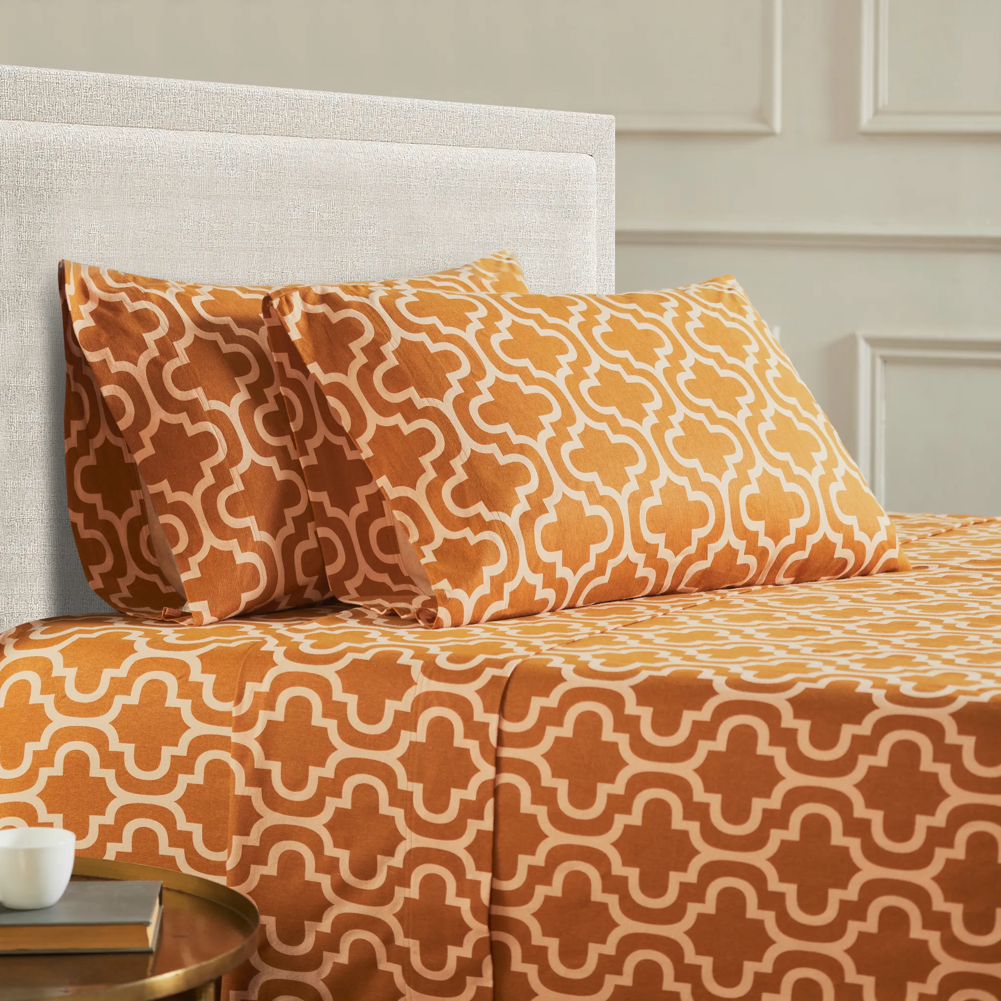 100% Cotton Flannel Trellis Deep Pocket Bed Sheet Set - Image 23