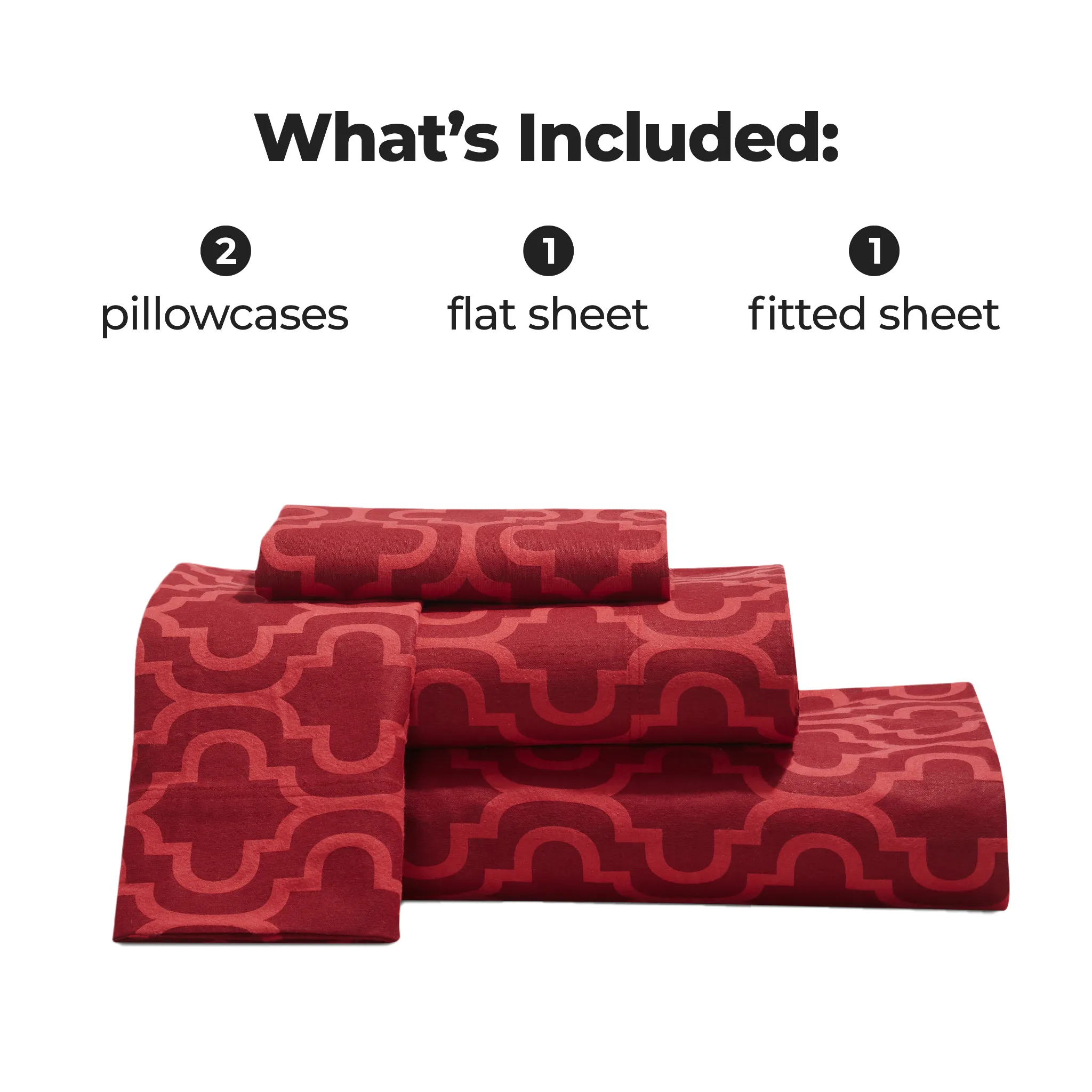 100% Cotton Flannel Trellis Deep Pocket Bed Sheet Set - Image 31