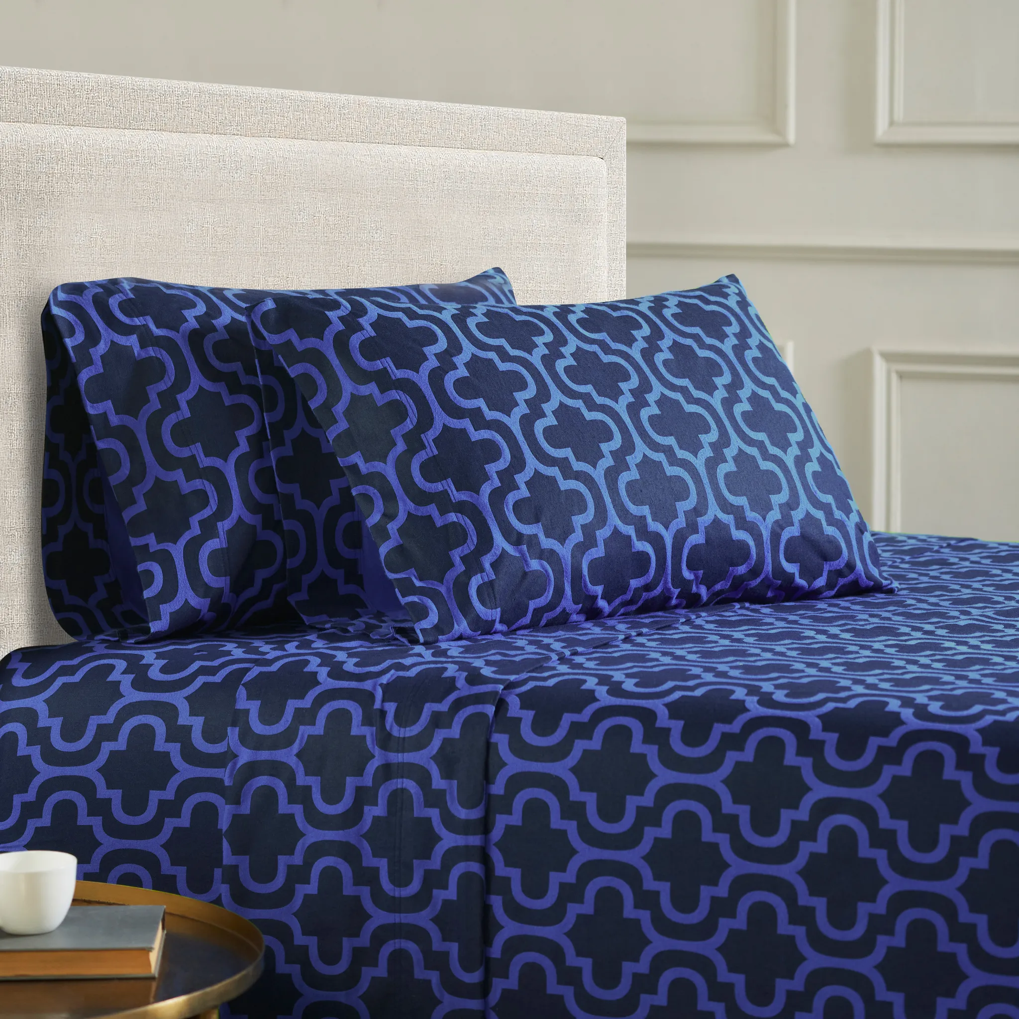 100% Cotton Flannel Trellis Deep Pocket Bed Sheet Set - Image 37
