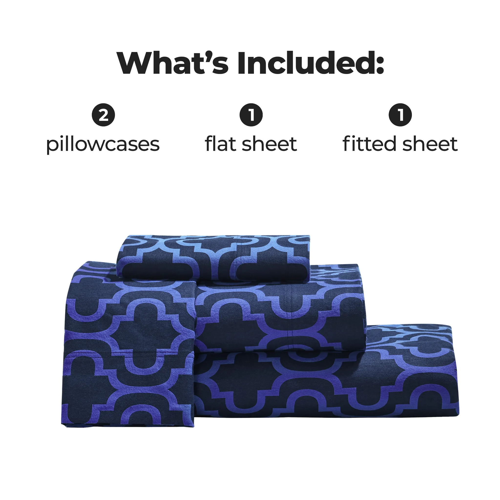 100% Cotton Flannel Trellis Deep Pocket Bed Sheet Set - Image 38