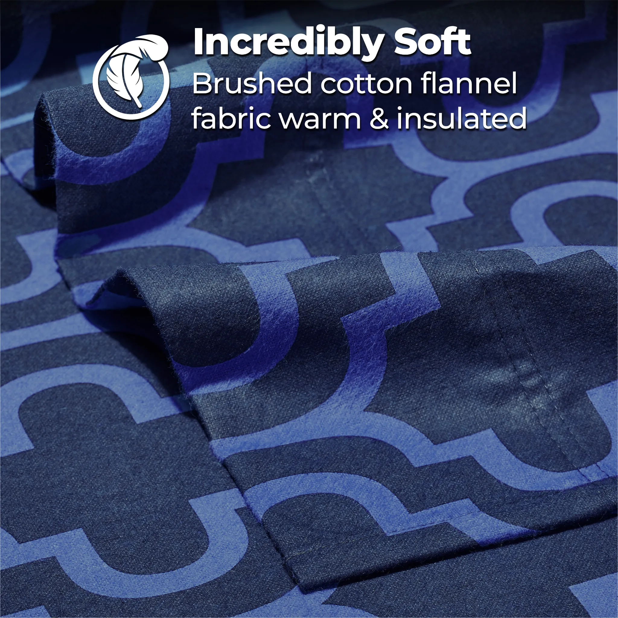 100% Cotton Flannel Trellis Deep Pocket Bed Sheet Set - Image 40