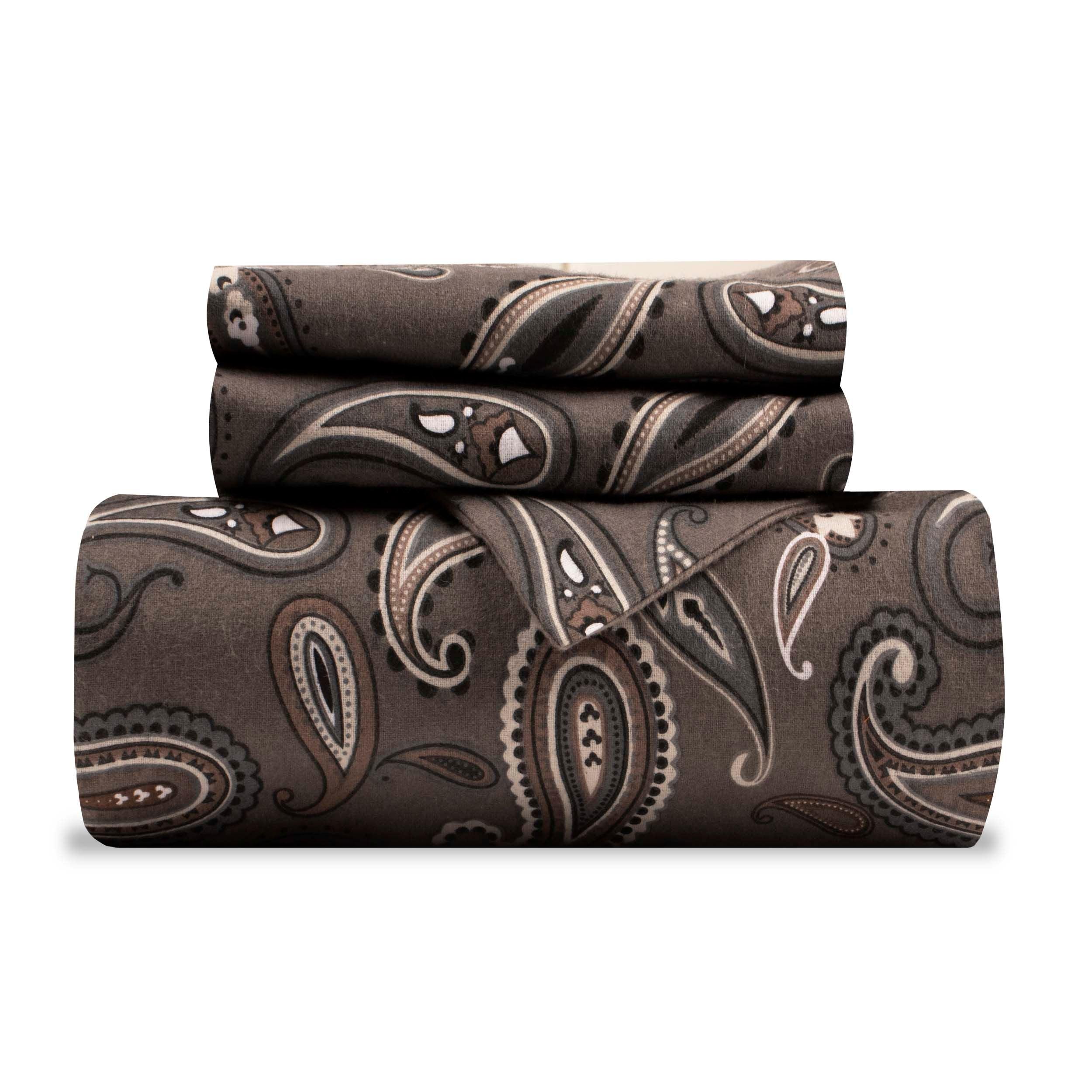 100% Cotton Flannel Paisley Luxury Duvet Cover Set - Image 26