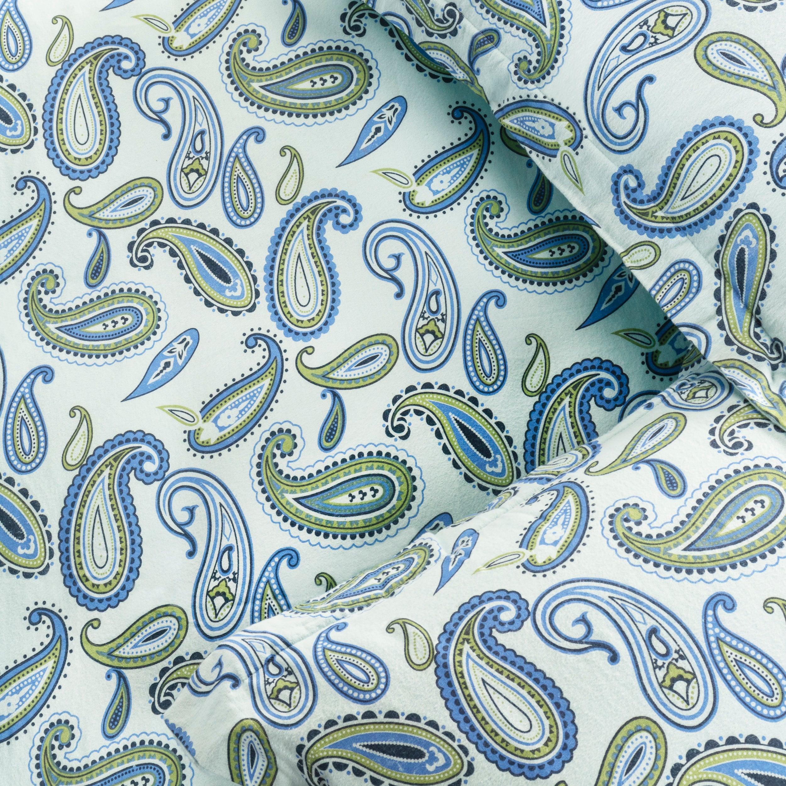 100% Cotton Flannel Paisley Luxury Duvet Cover Set - Image 3