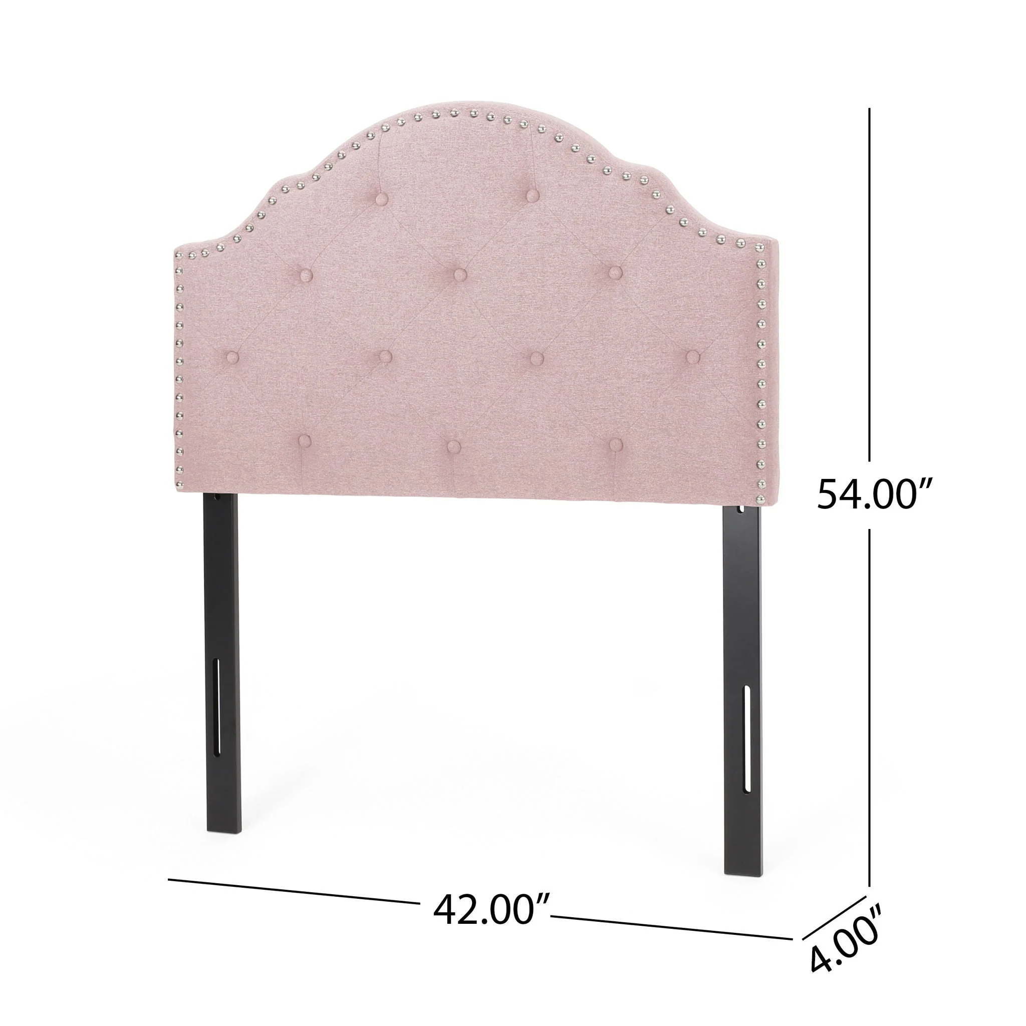 Flanner - Contemporary Fabric Upholstered Twin Headboard - Blush - Image 3