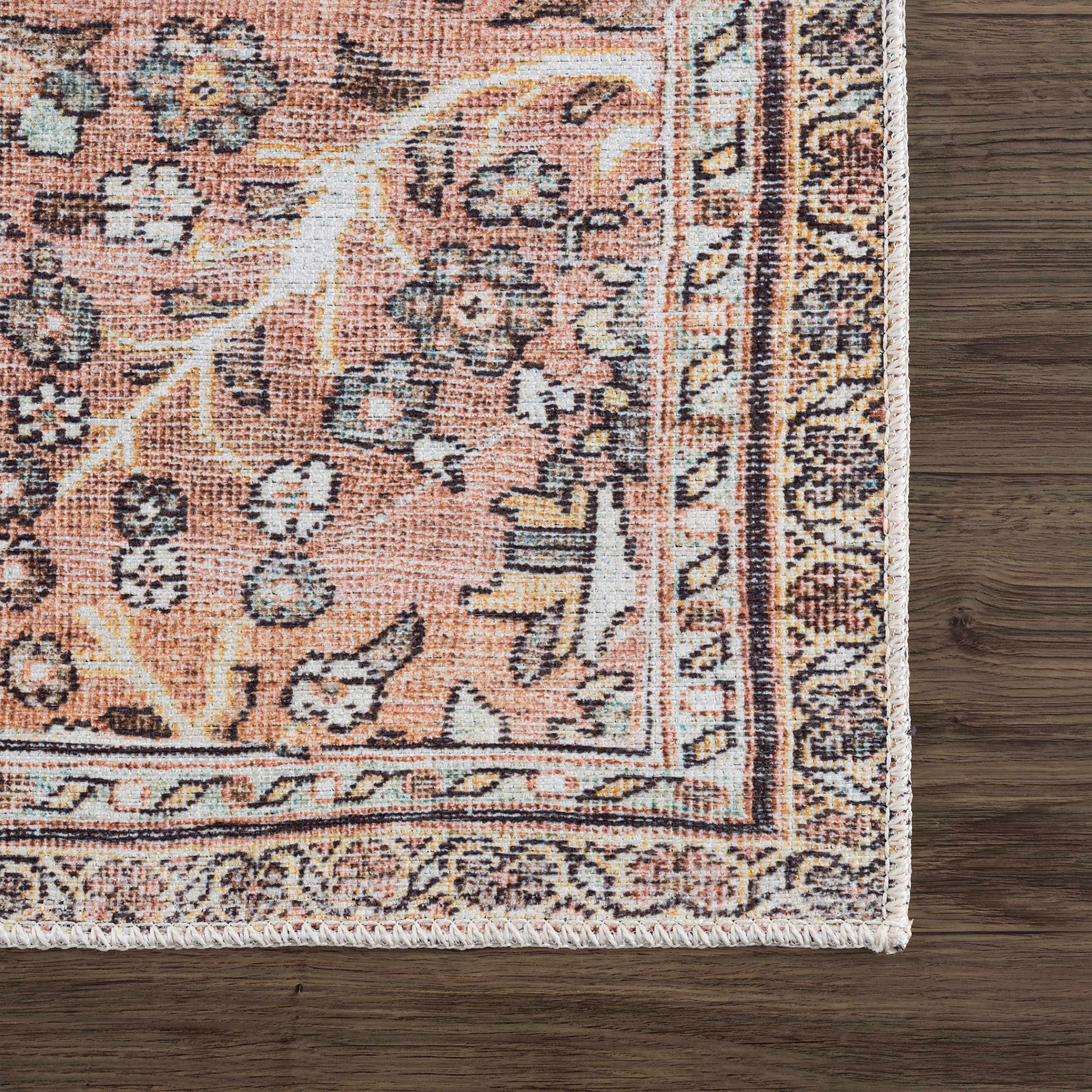 Flat Pile Urpi Red Washable Rug - Clearance - Image 10