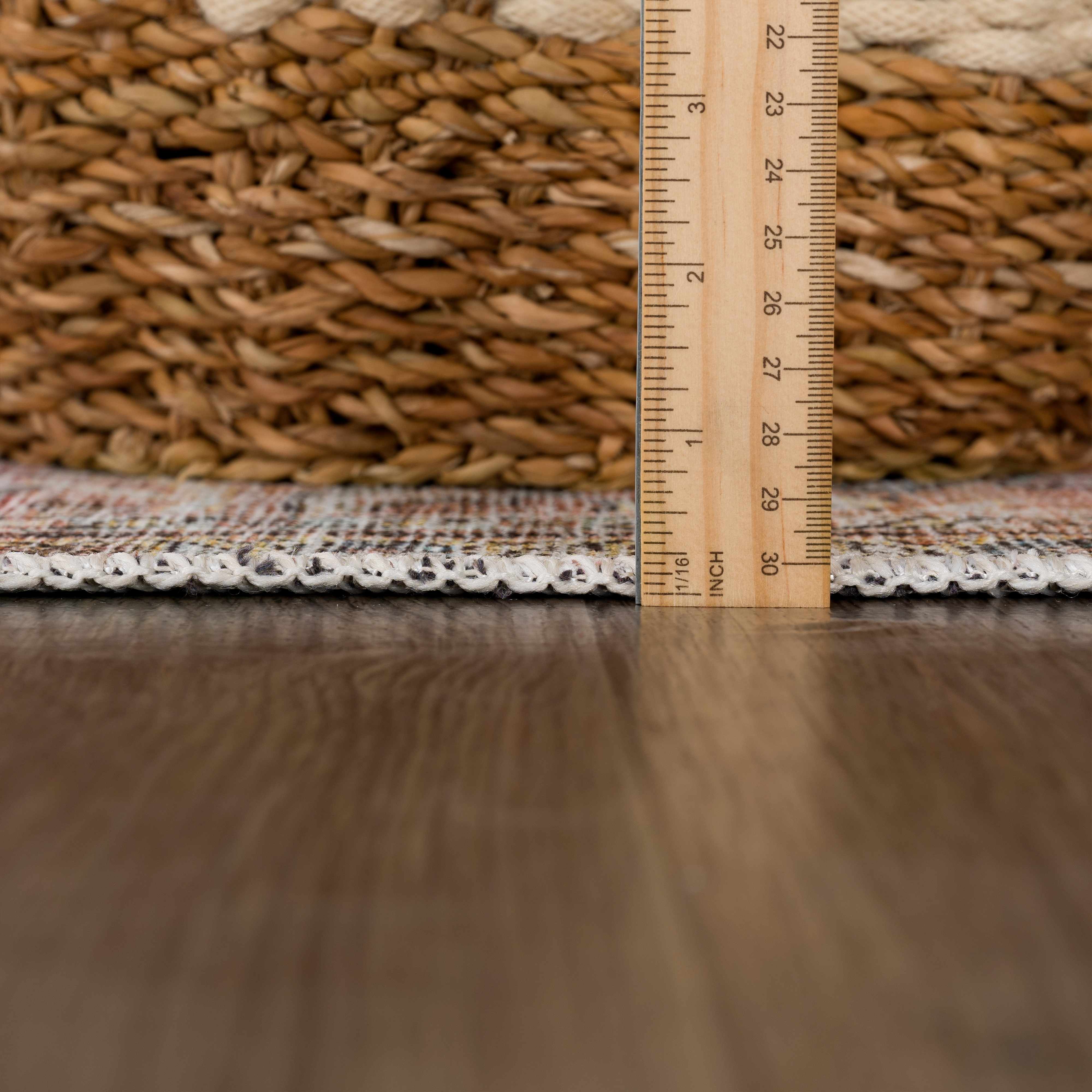 Flat Pile Urpi Red Washable Rug - Clearance - Image 11