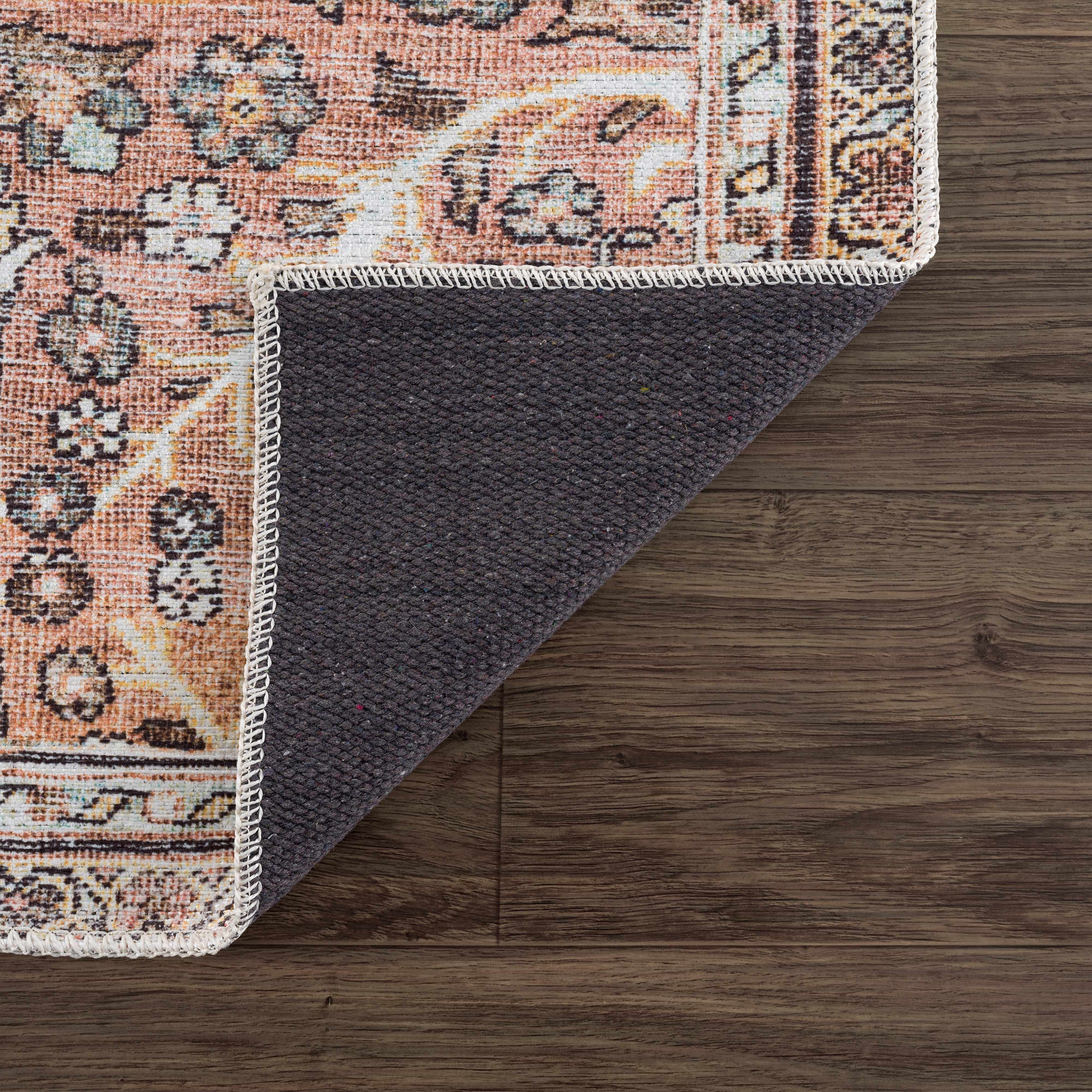 Flat Pile Urpi Red Washable Rug - Clearance - Image 6