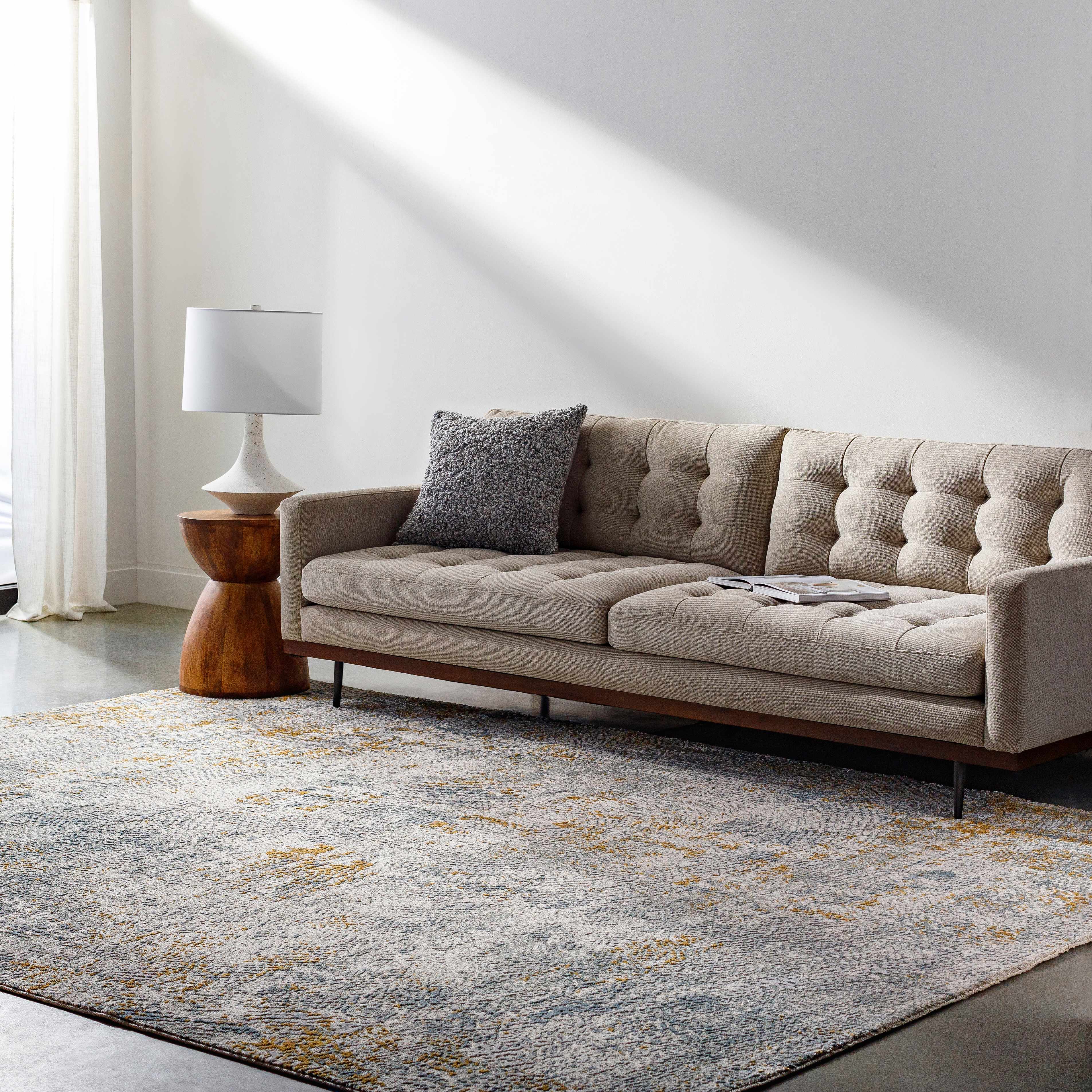 Fleur Textured Rug with Fringes - Image 2