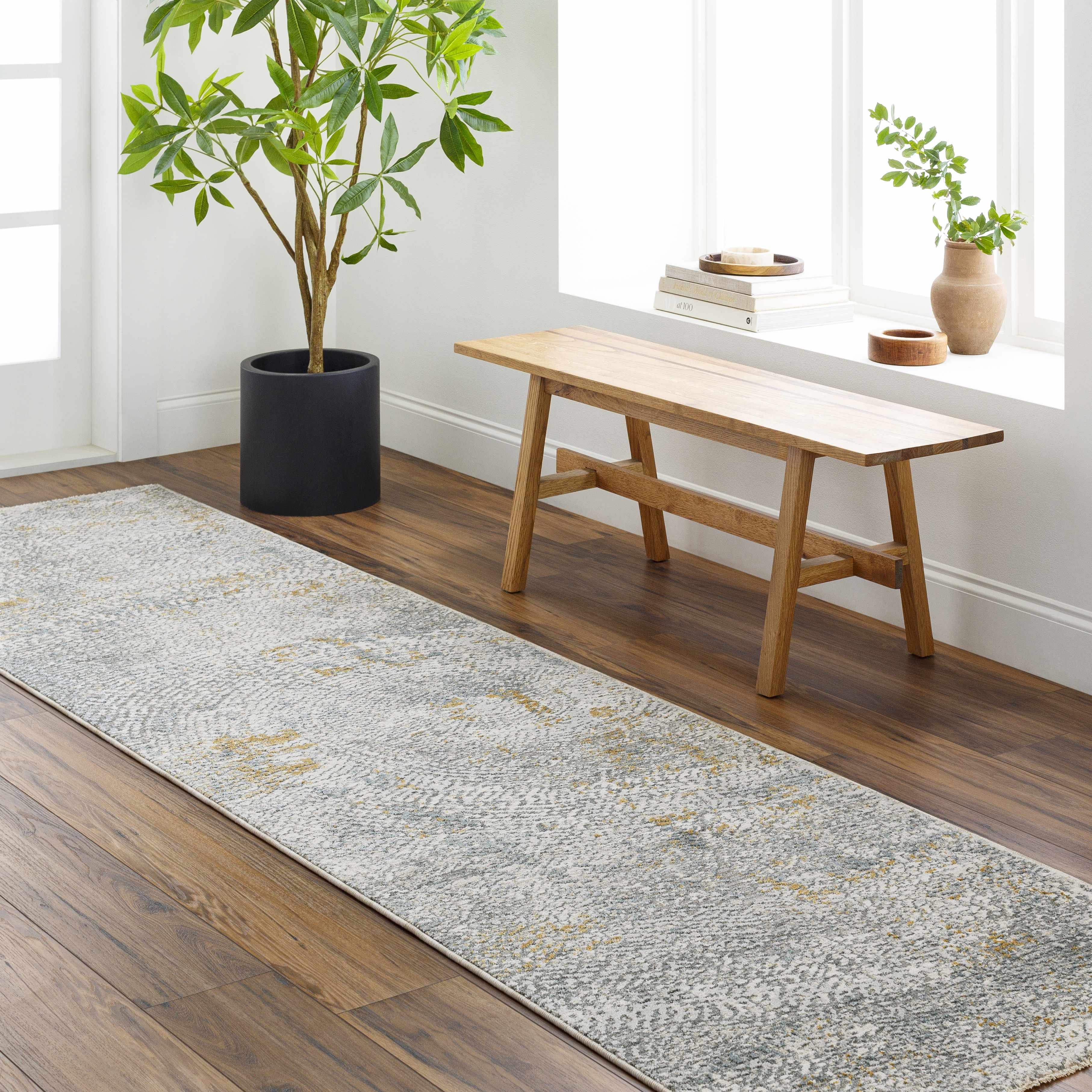 Fleur Textured Rug with Fringes - Image 4