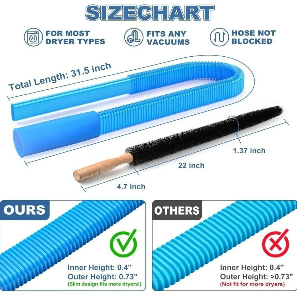 Flexible Dryer Vent Cleaning Brush Long Reach Lint Removal Tool 114cm - Image 6