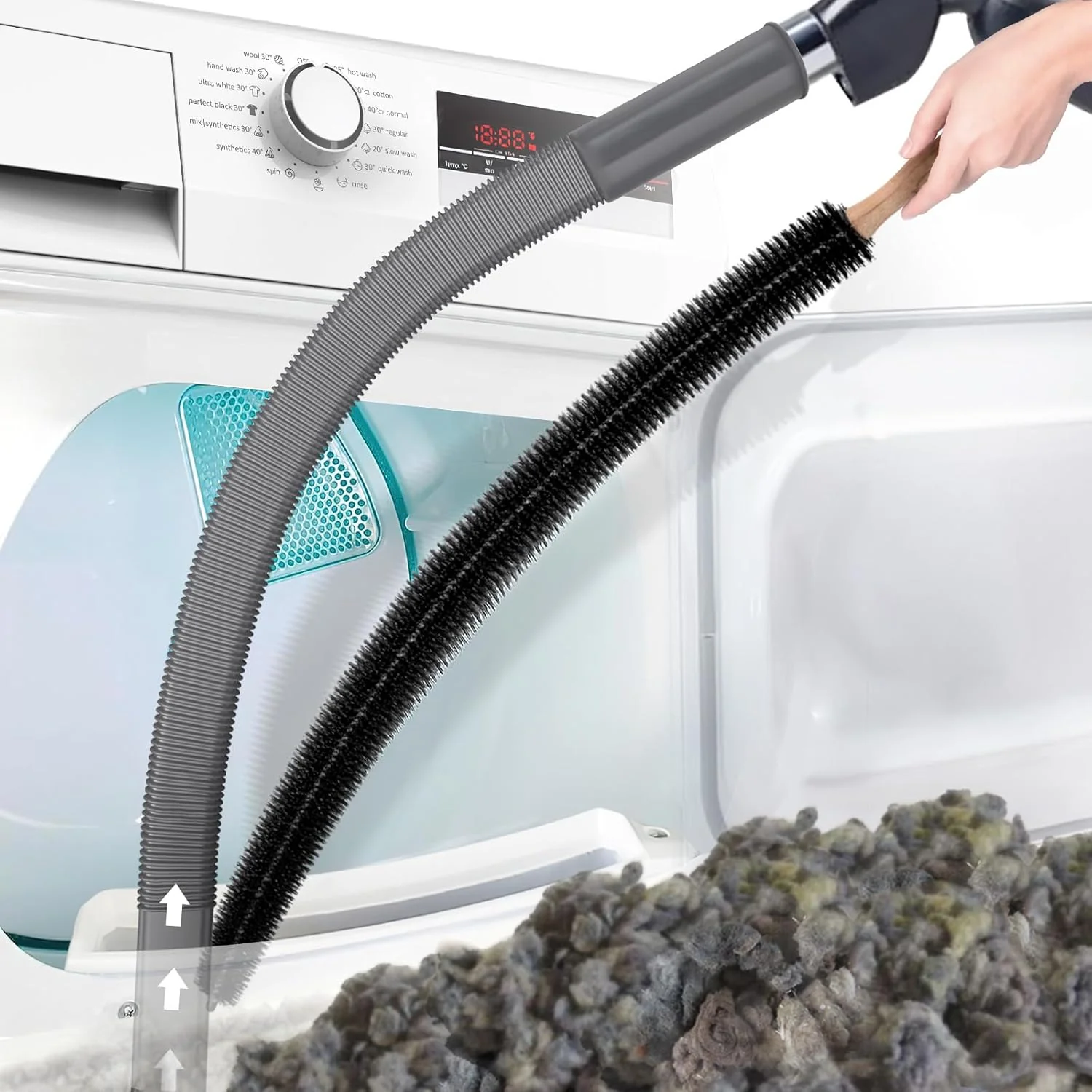 Flexible Dryer Vent Cleaning Brush Long Reach Lint Removal Tool 114cm - Image 9