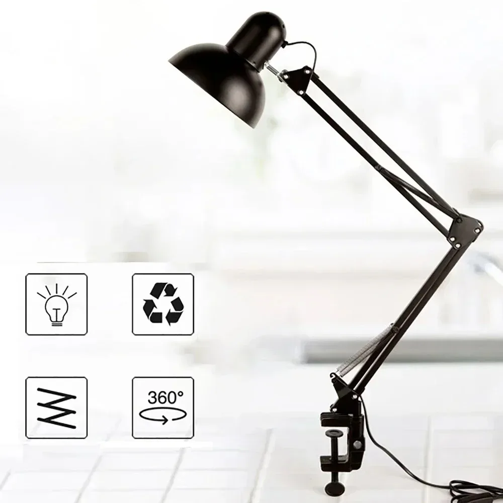 Flexible LED Desk Lamp Adjustable Metal Reading Light for Home Office Study Table - Image 3