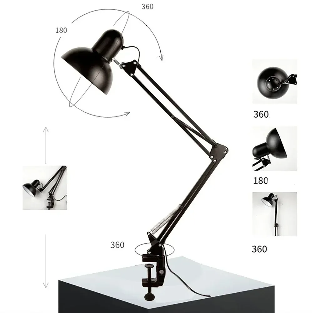 Flexible LED Desk Lamp Adjustable Metal Reading Light for Home Office Study Table - Image 4