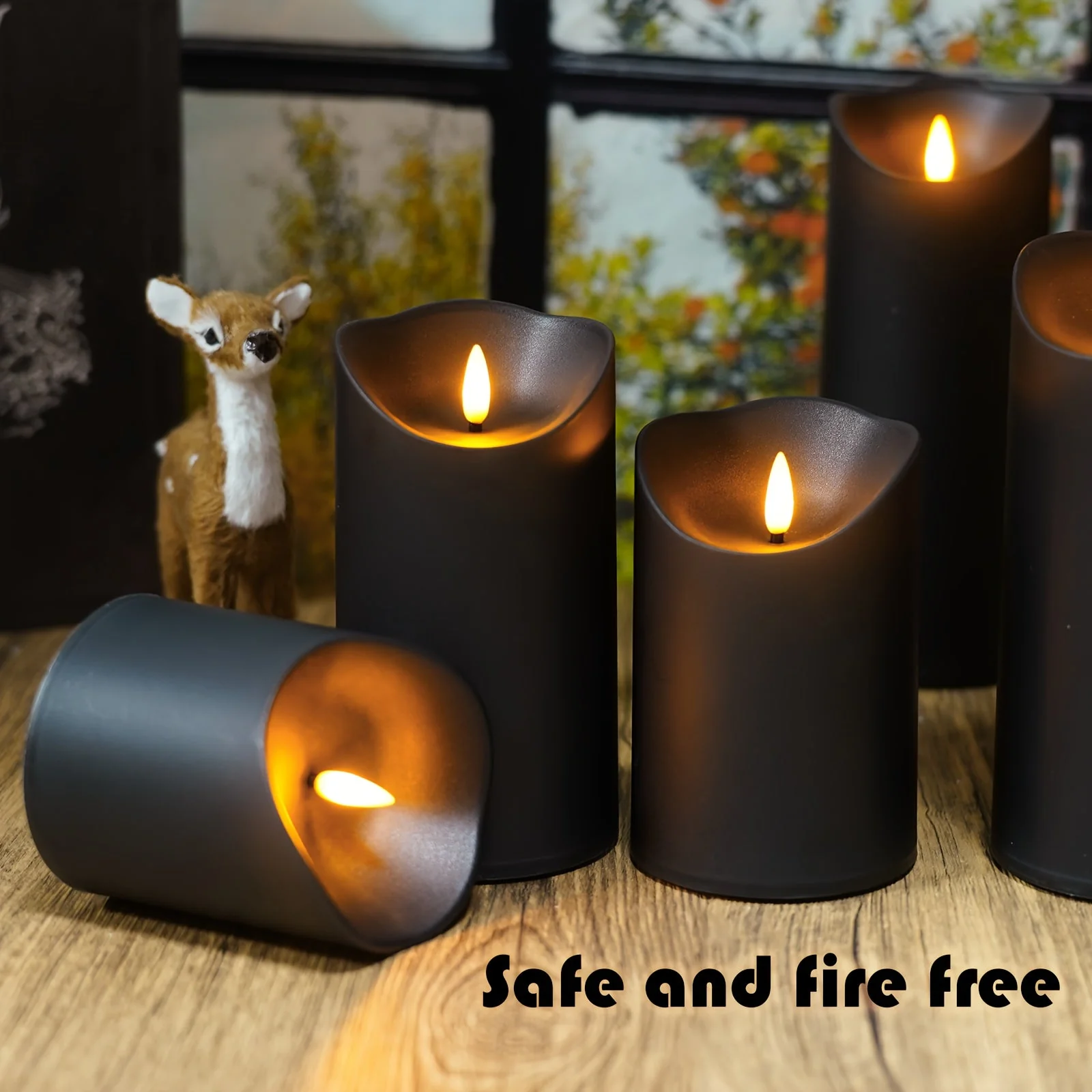 Flickering Flameless LED Candles – 9pcs Set w/ Remote & Timer for Decoration - Image 2