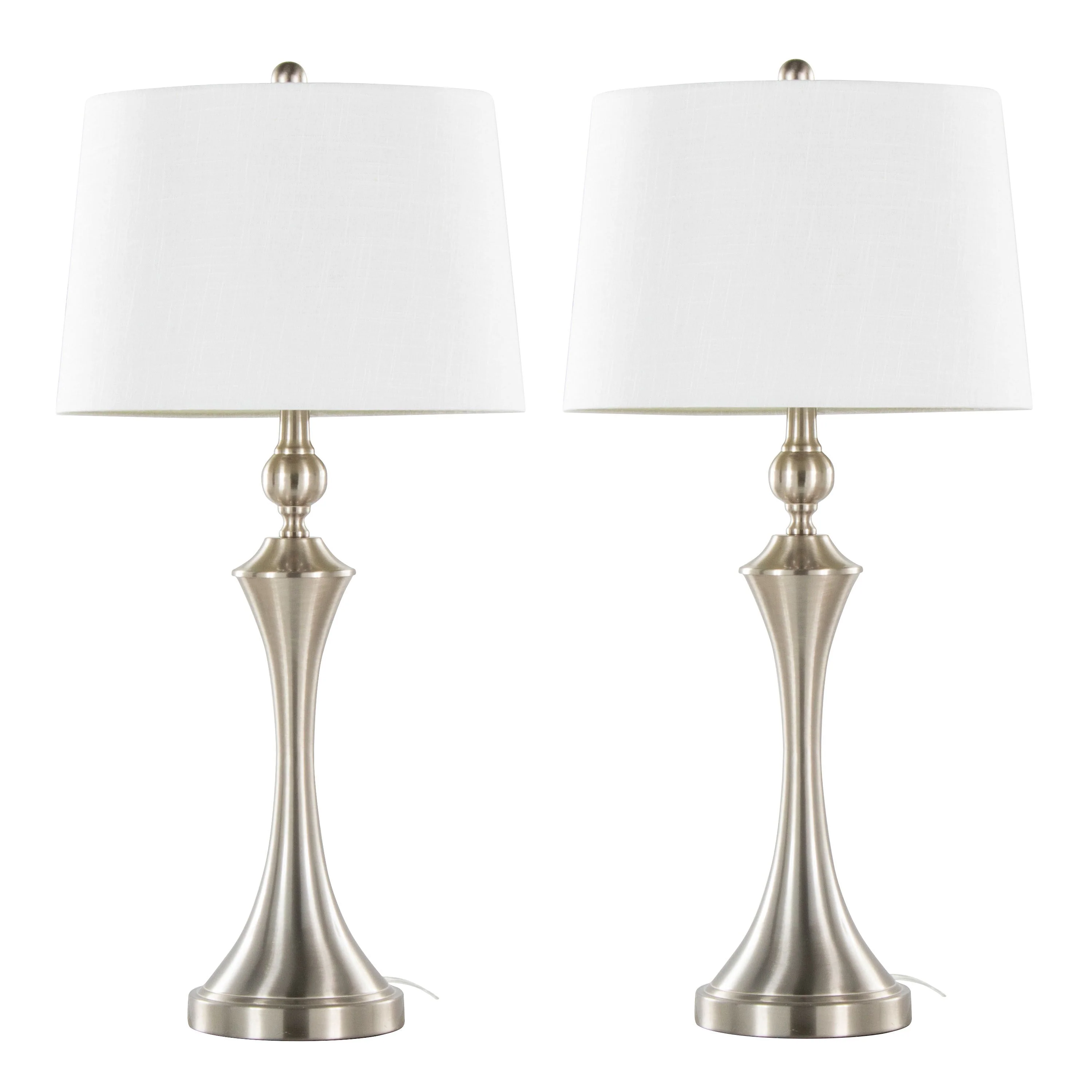 Flint 30" Contemporary Metal Table Lamp with USB Port