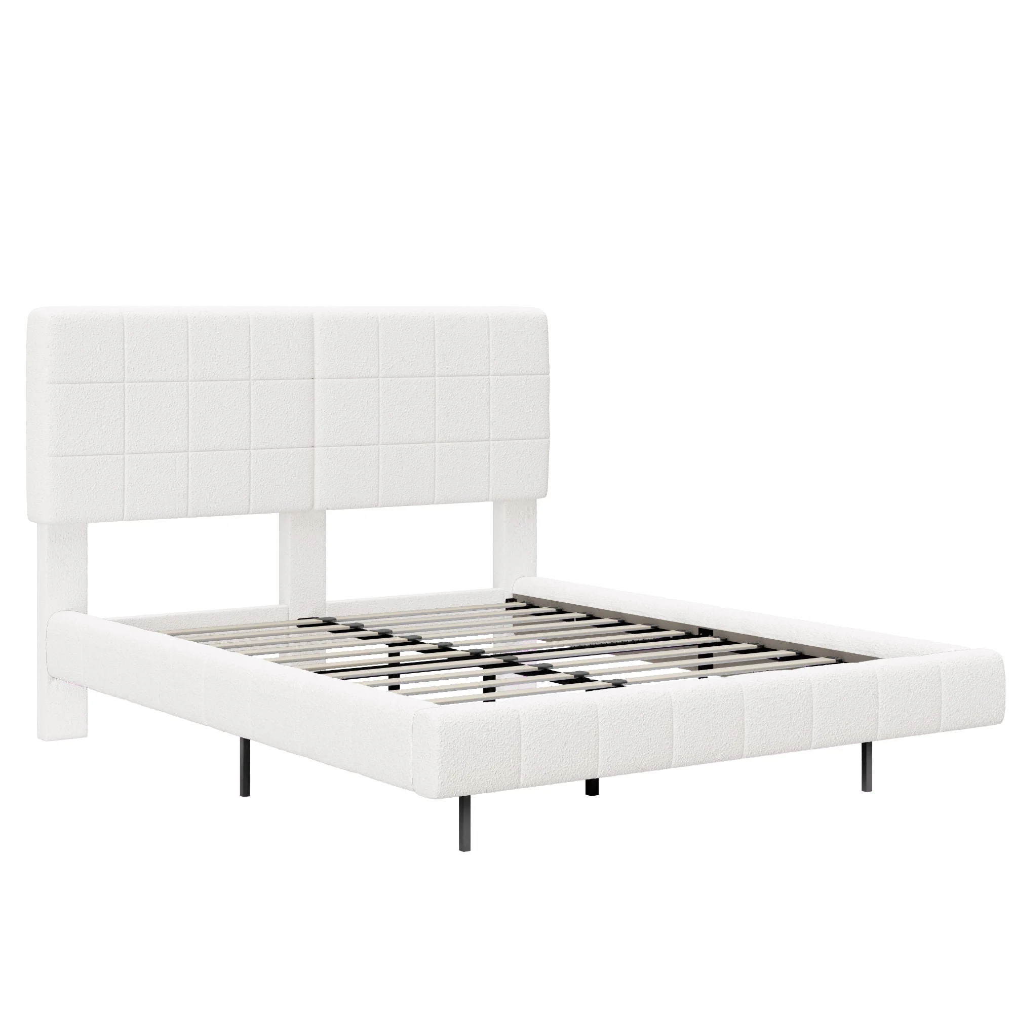 Floating Bed With Light, Soft Touch Surface