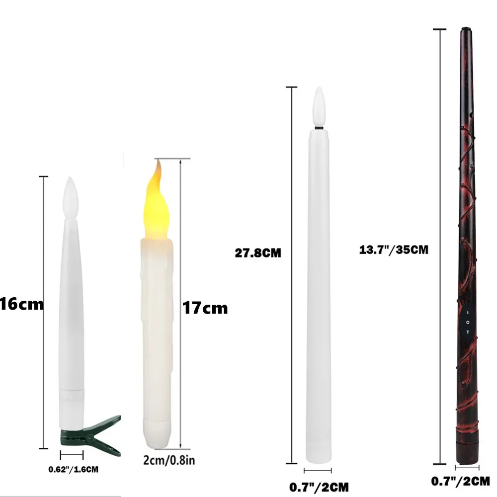 Floating LED Candles with Remote – Flameless Flickering Taper Candles for Decor - Image 6