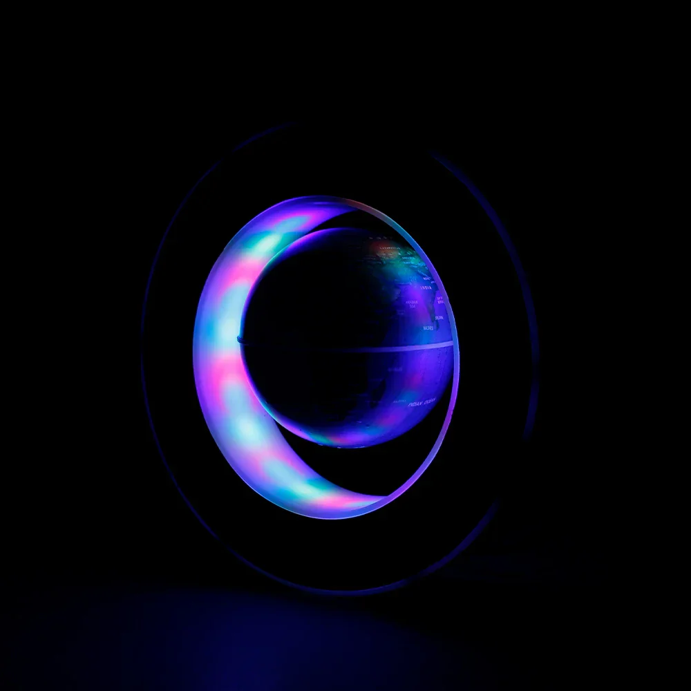 Floating Levitating Globe Lamp LED Magnetic Rotating World Map Bedside Desk Light - Image 2