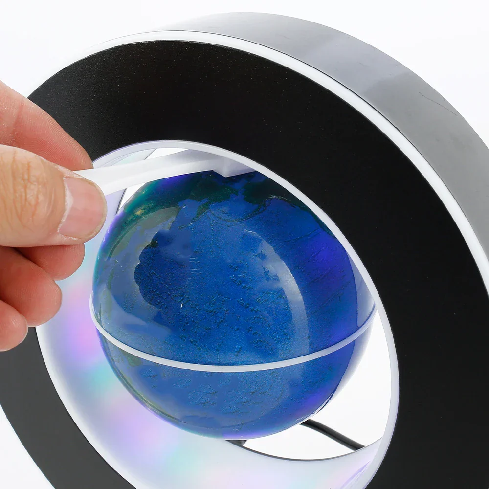 Floating Levitating Globe Lamp LED Magnetic Rotating World Map Bedside Desk Light - Image 4