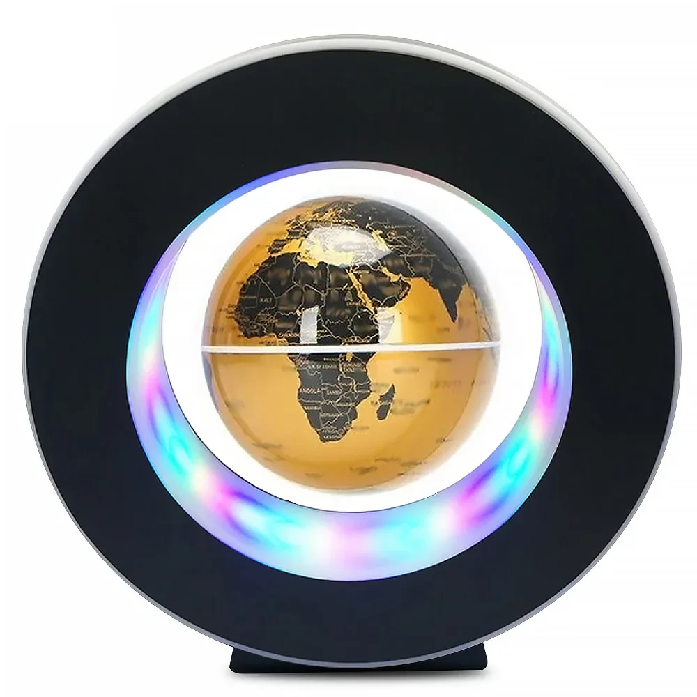 Floating Levitating Globe Lamp LED Magnetic Rotating World Map Bedside Desk Light - Image 7