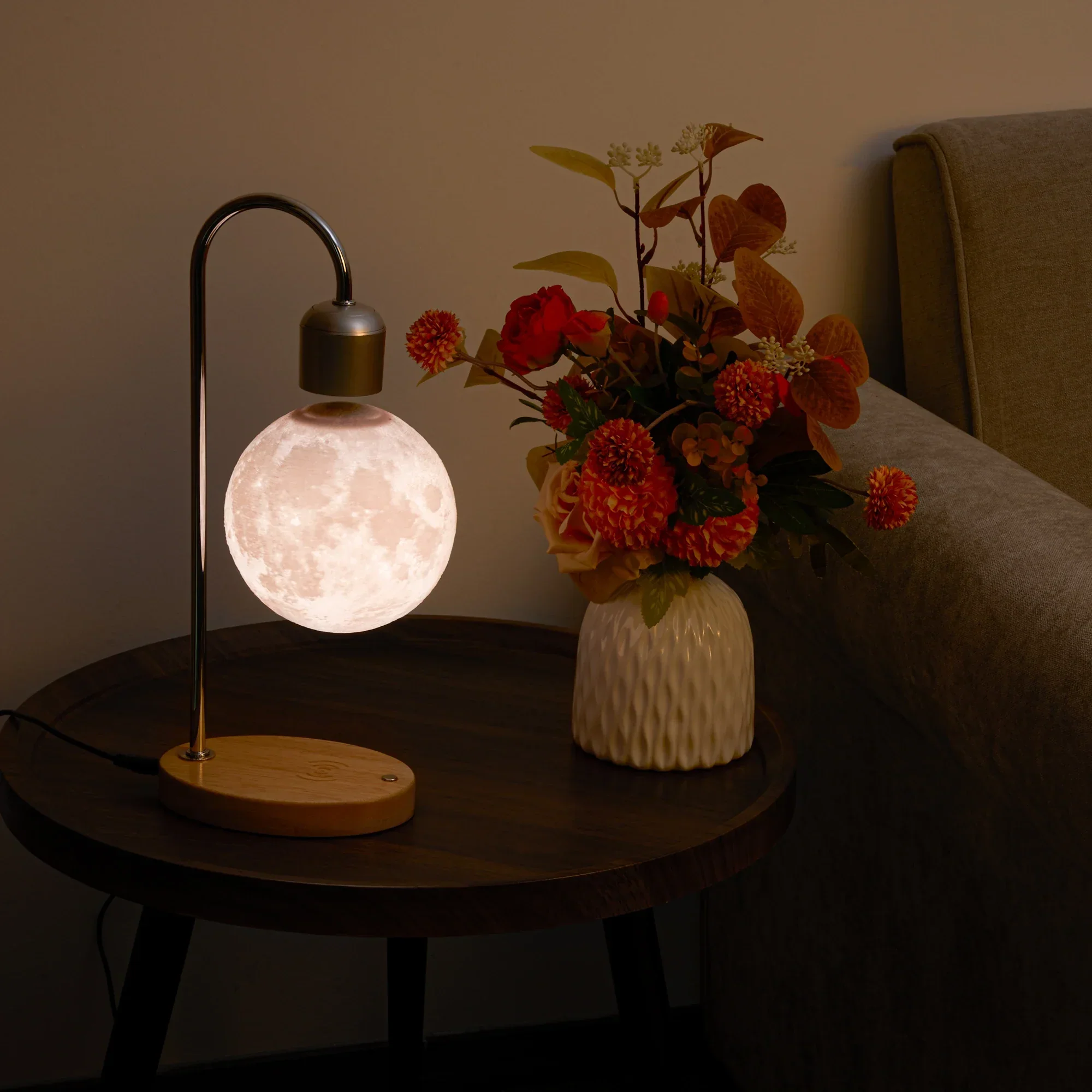Floating Moon Lamp Magnetic Levitating LED Night Light Zero Gravity Desk Decor - Image 2