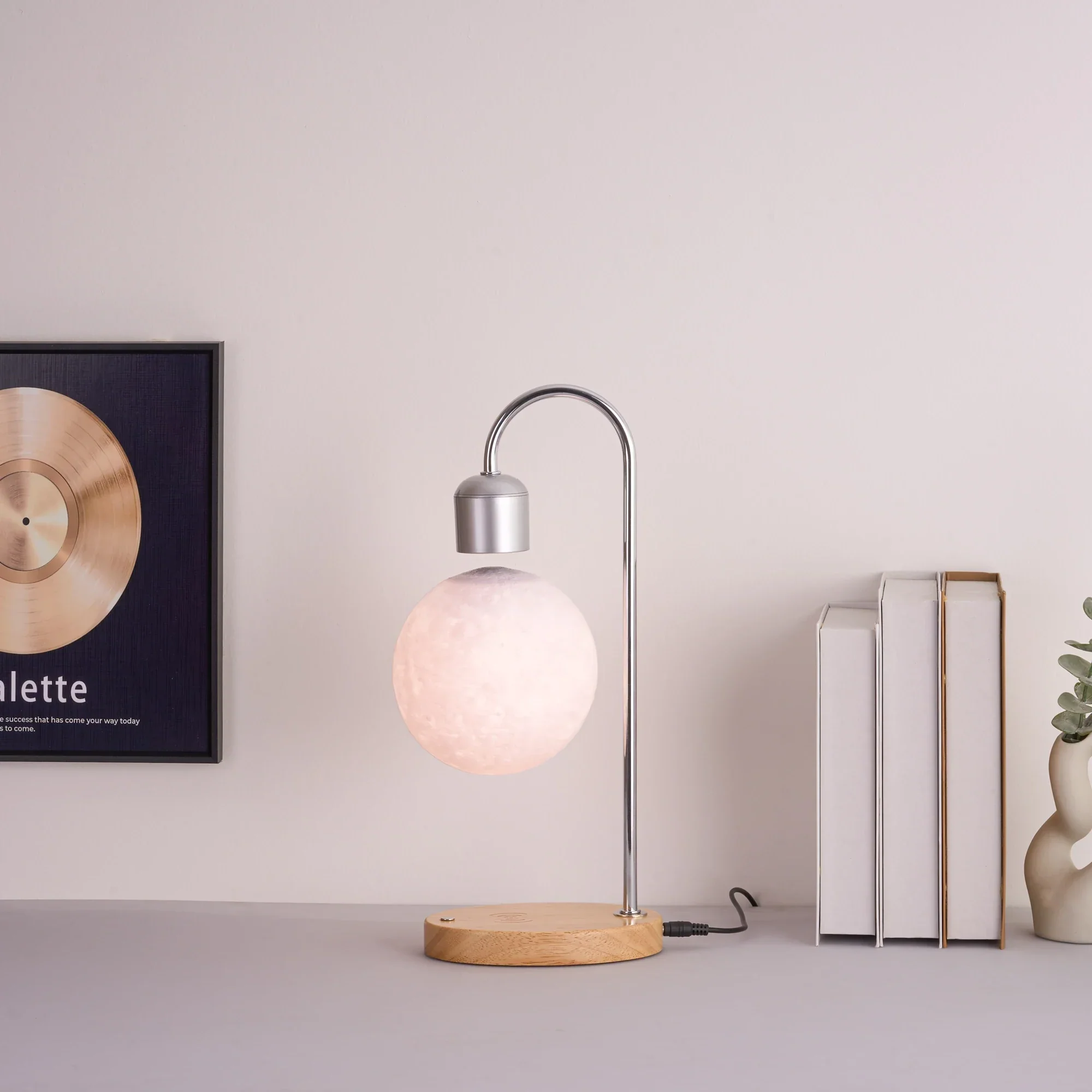 Floating Moon Lamp Magnetic Levitating LED Night Light Zero Gravity Desk Decor - Image 4