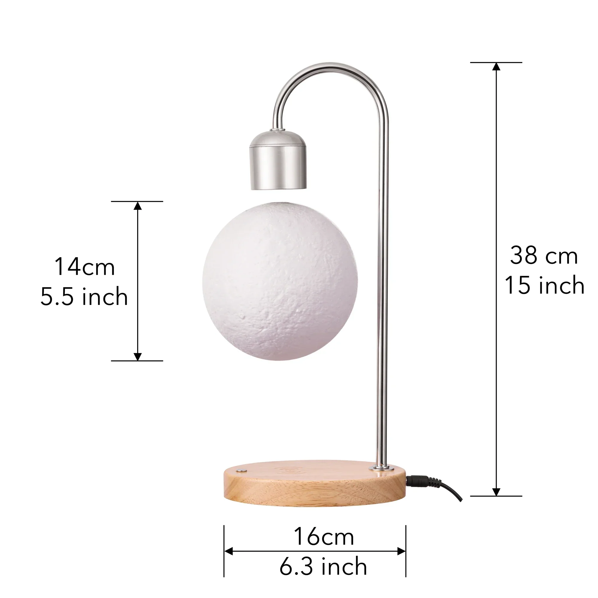Floating Moon Lamp Magnetic Levitating LED Night Light Zero Gravity Desk Decor - Image 5