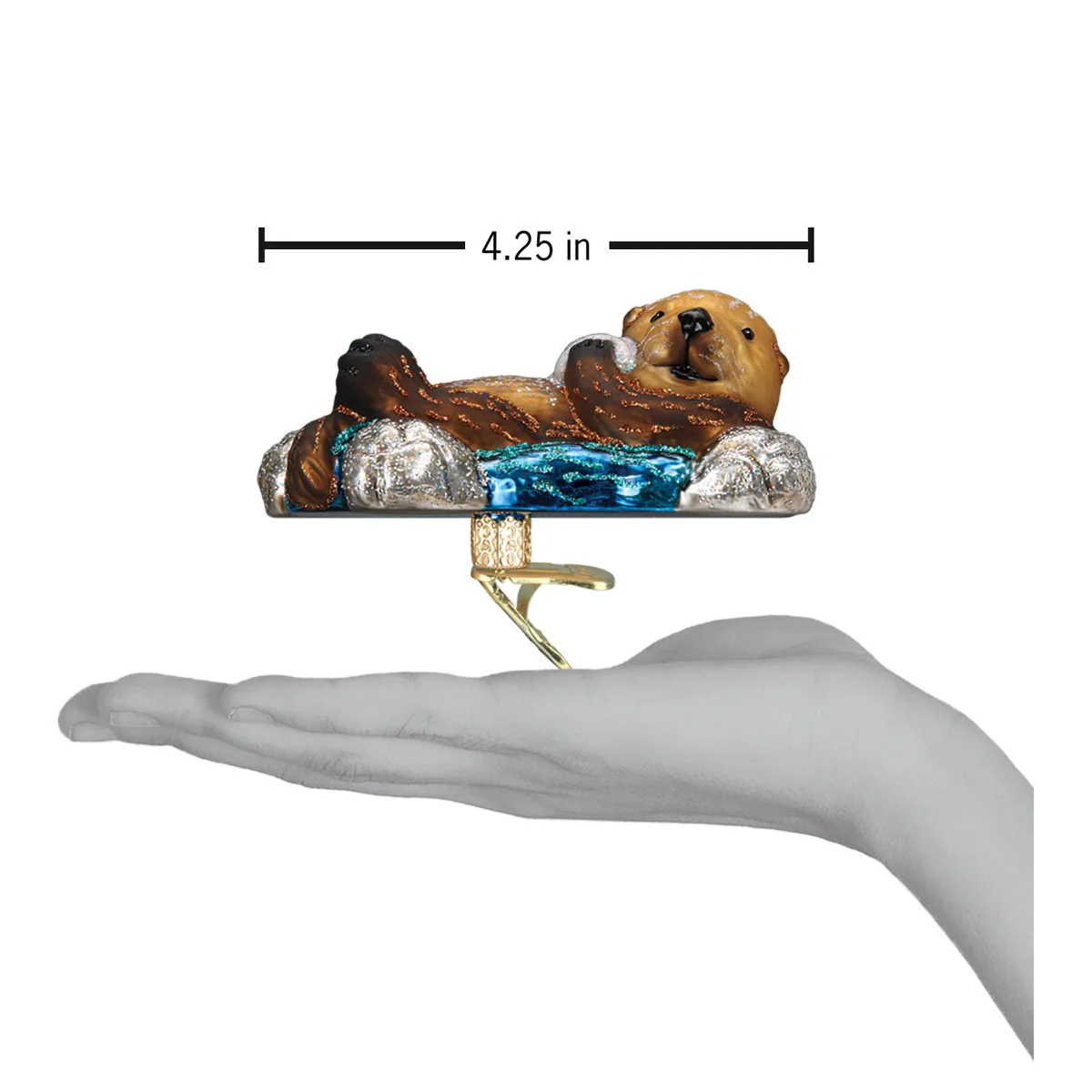 Floating Sea Otter Ornament - Image 6
