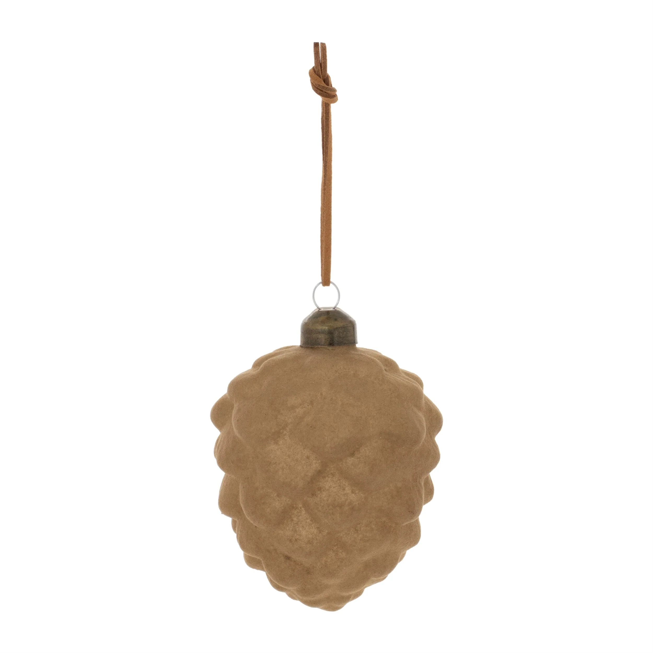 Flocked Glass Pinecone Ornament (Set of 12) - Image 2