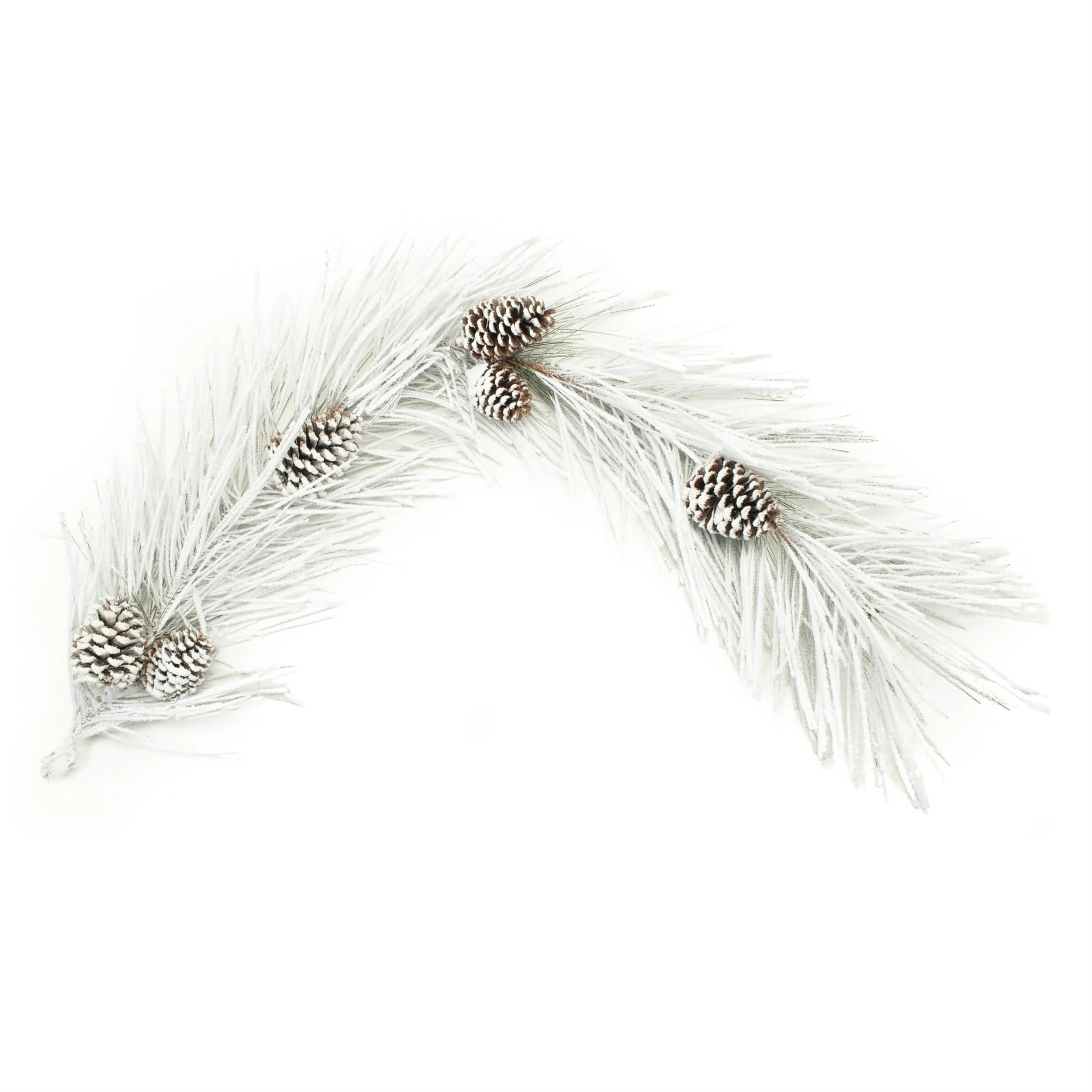 Flocked Long Needle Pine Garland 48"L - Image 2