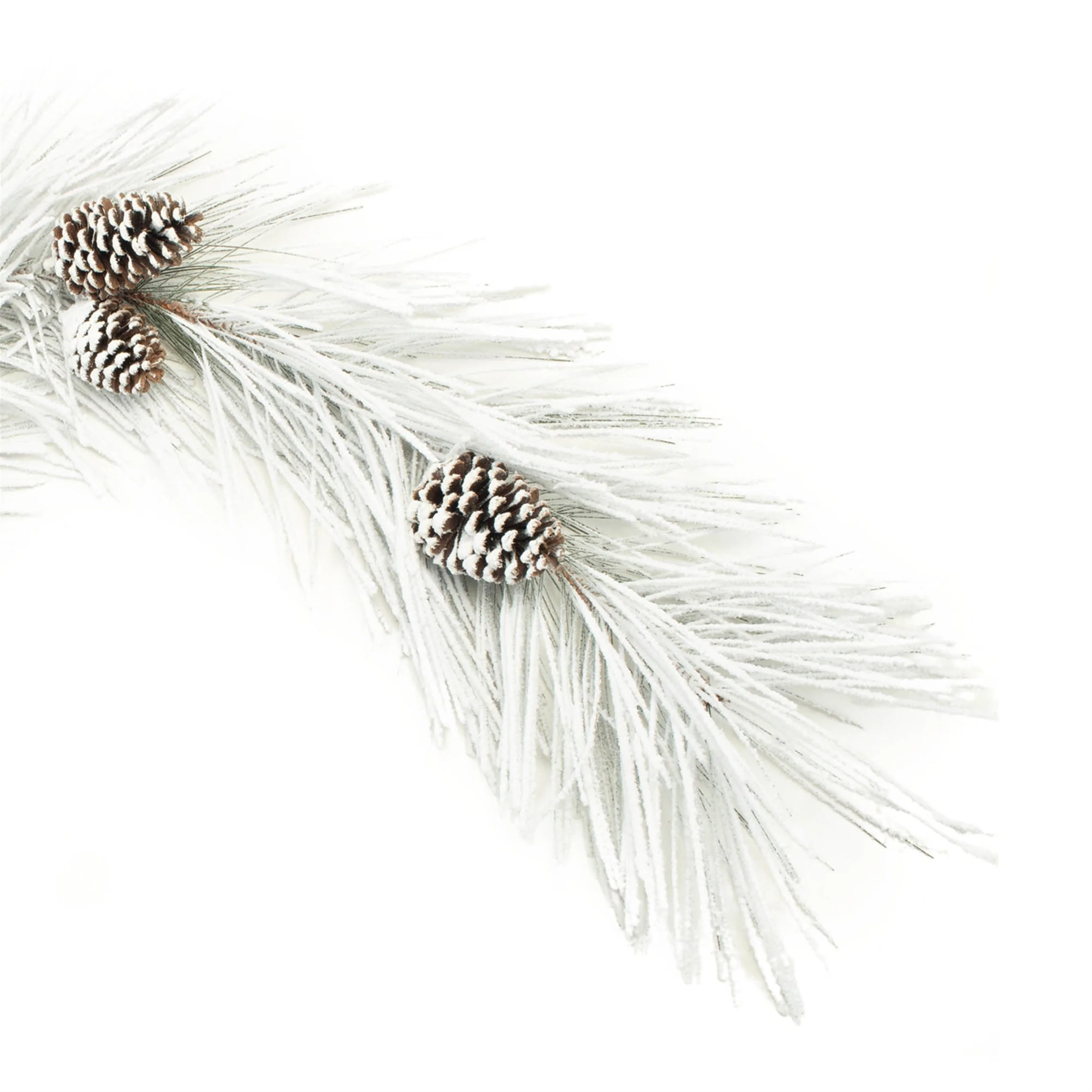 Flocked Long Needle Pine Garland 48"L - Image 3