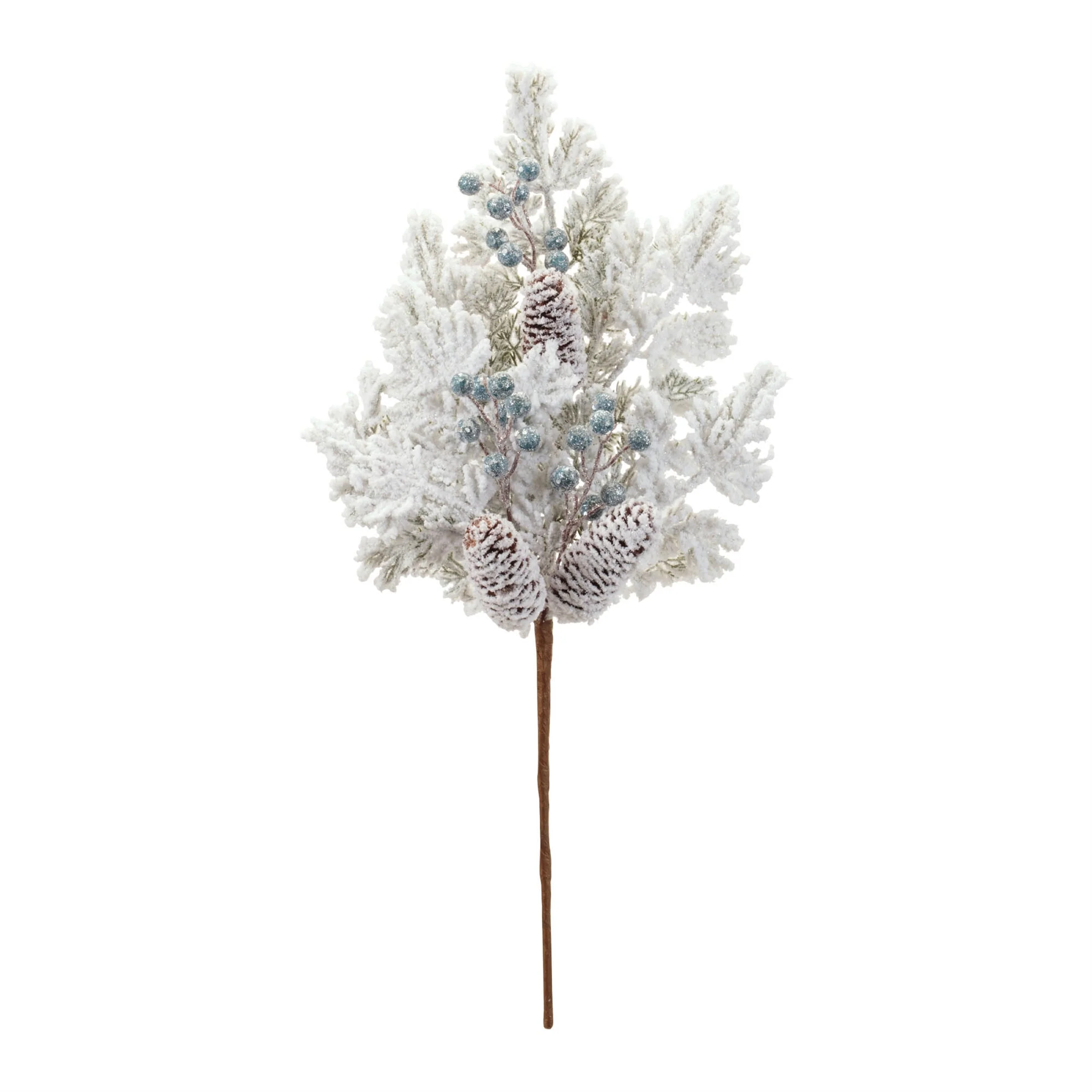 Flocked Pine Berry Spray (Set of 2) - Image 2
