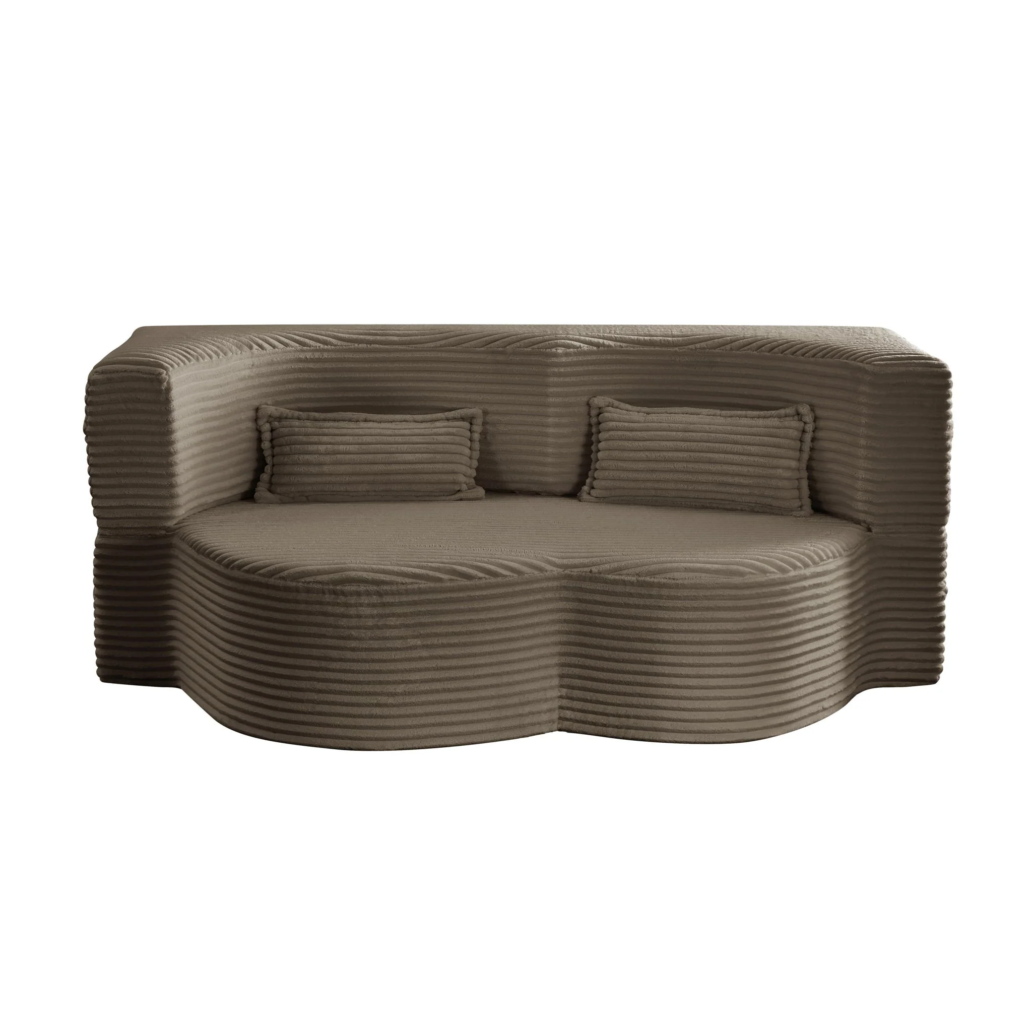 Floor Convertible Sleeper Sofa Bed With 2 Pillows - Image 3