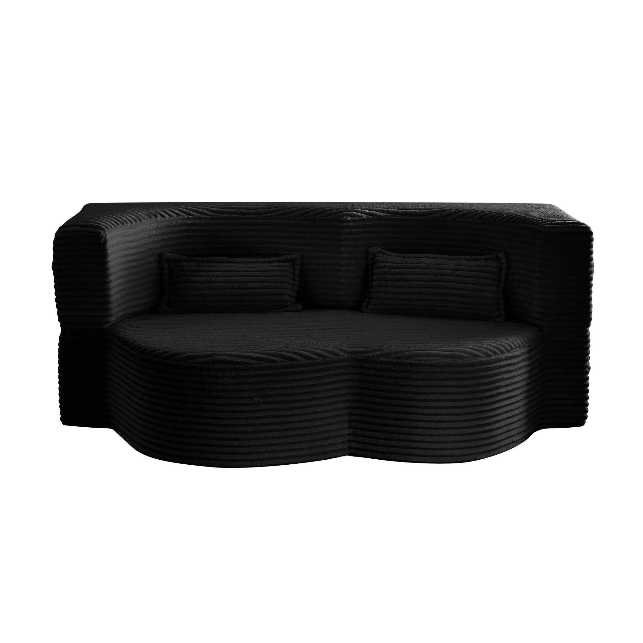 Floor Convertible Sleeper Sofa Bed With 2 Pillows - Image 4