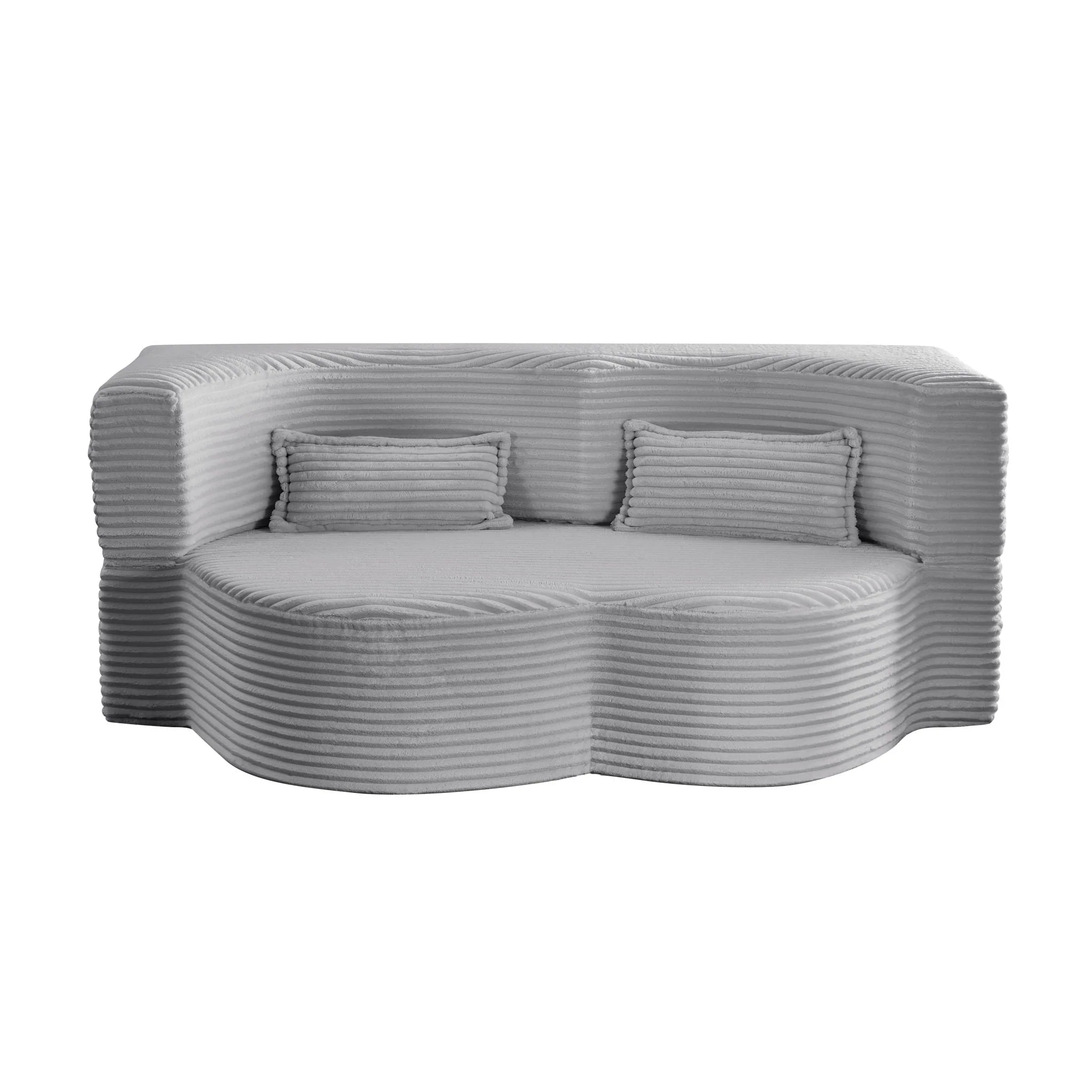 Floor Convertible Sleeper Sofa Bed With 2 Pillows - Image 7