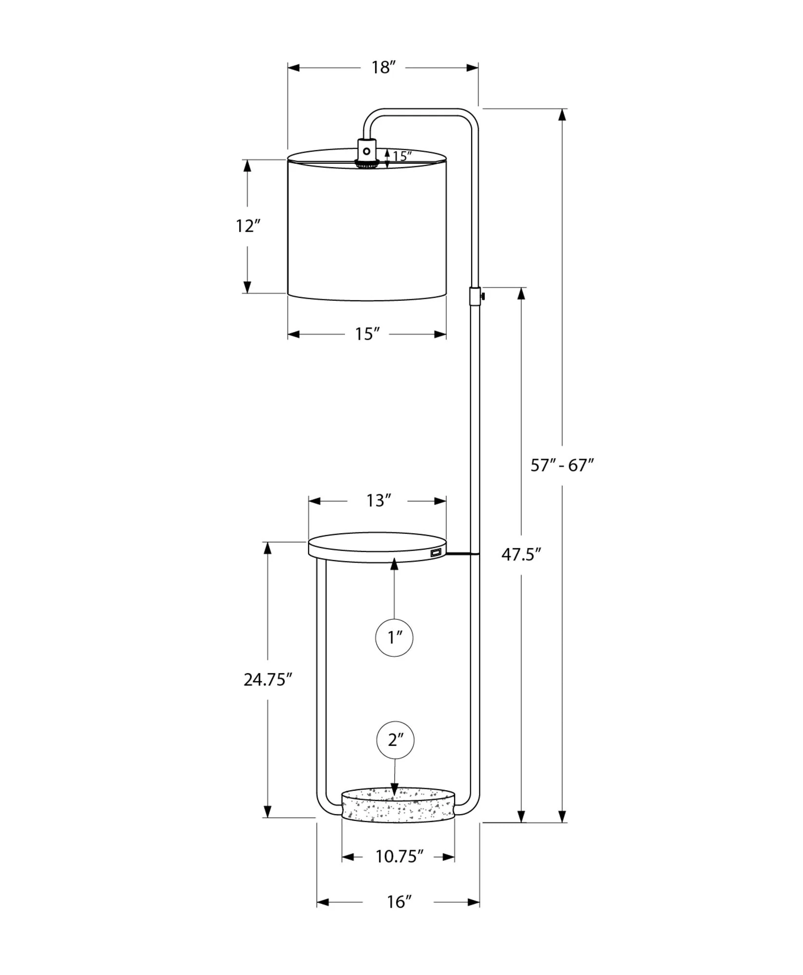 Floor Lamp Usb Port Included Lighting - Image 6