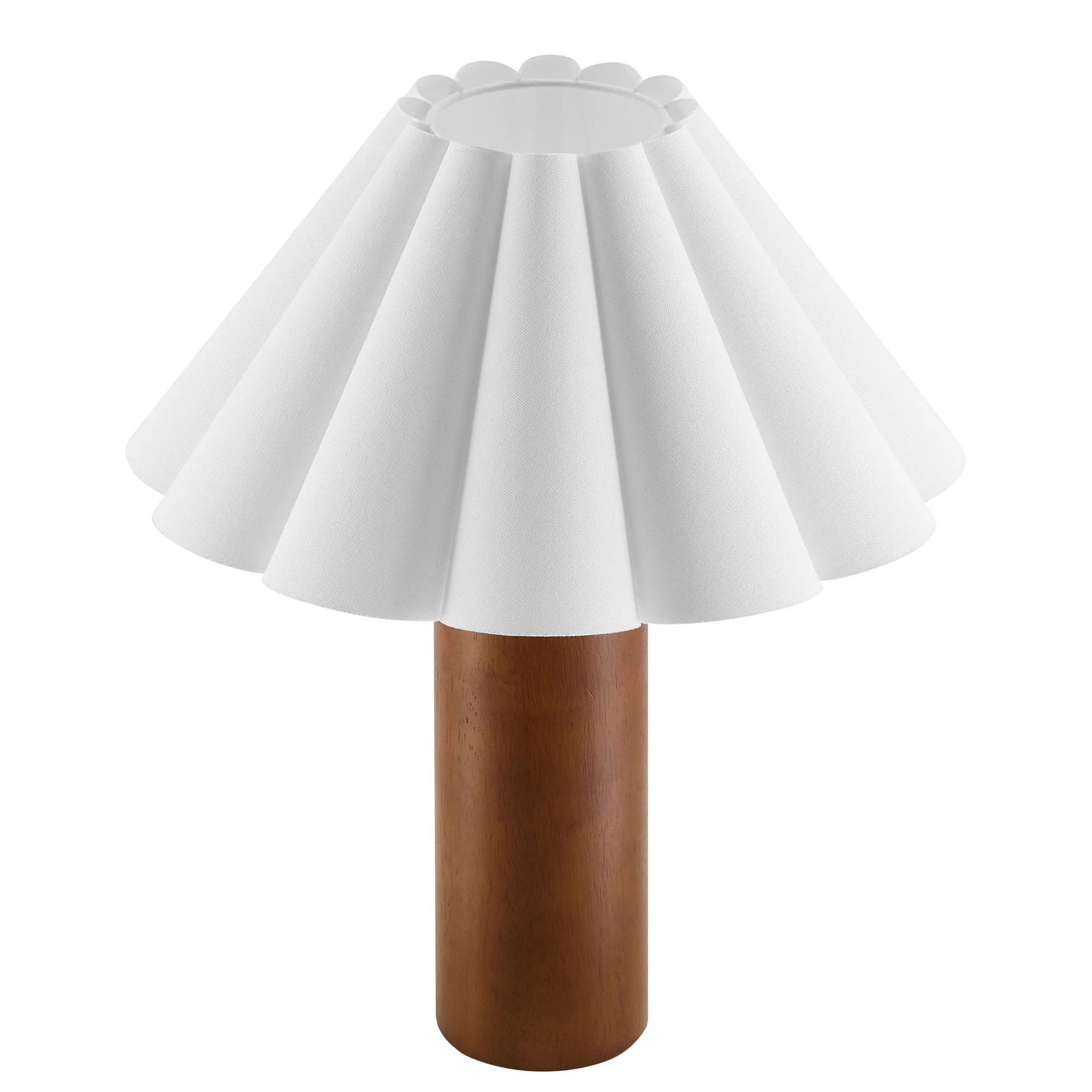 Flora Wood Table Lamp with Pleated Petal Shade by Modway - Image 6