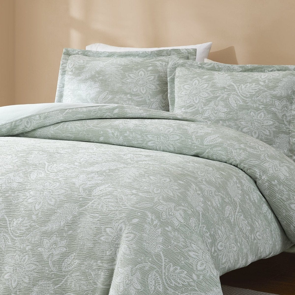 Floral Jacobean Gauze Jacquard Duvet Cover Set - Image 10