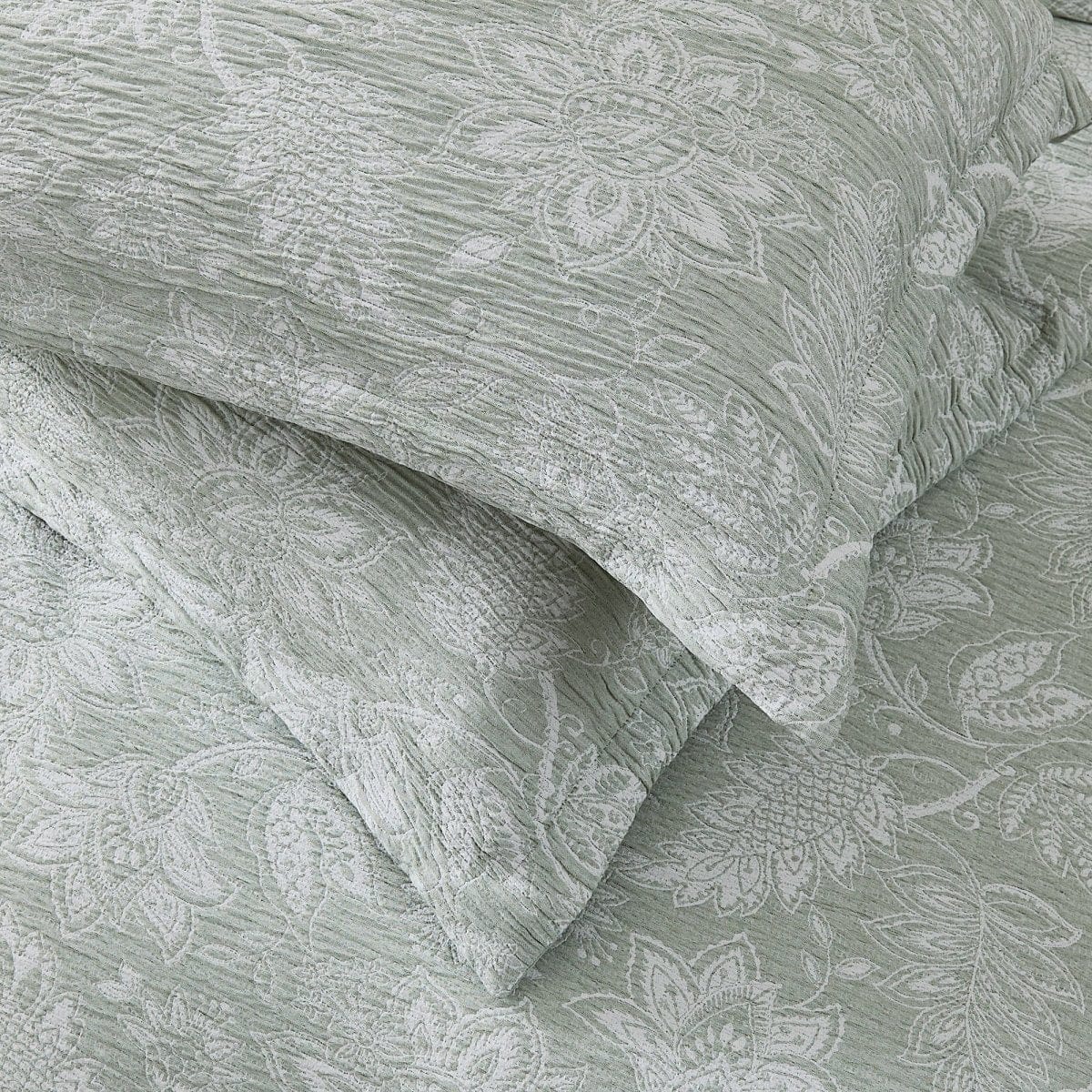 Floral Jacobean Gauze Jacquard Duvet Cover Set - Image 13