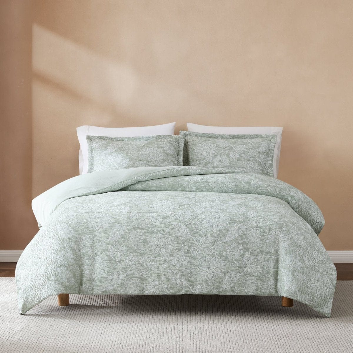 Floral Jacobean Gauze Jacquard Duvet Cover Set - Image 9