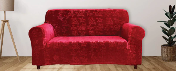 Floral Pattern Velvet Stretch Slipcover - Image 10