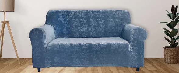 Floral Pattern Velvet Stretch Slipcover - Image 11