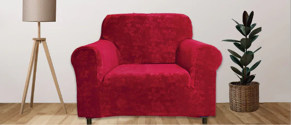 Floral Pattern Velvet Stretch Slipcover - Image 7